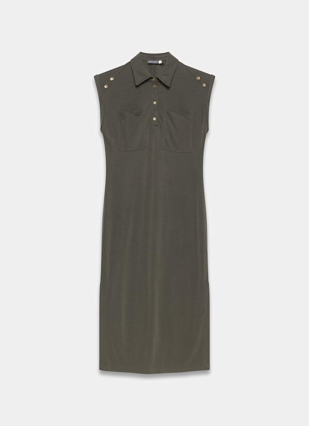 Khaki Utility Midi Dress