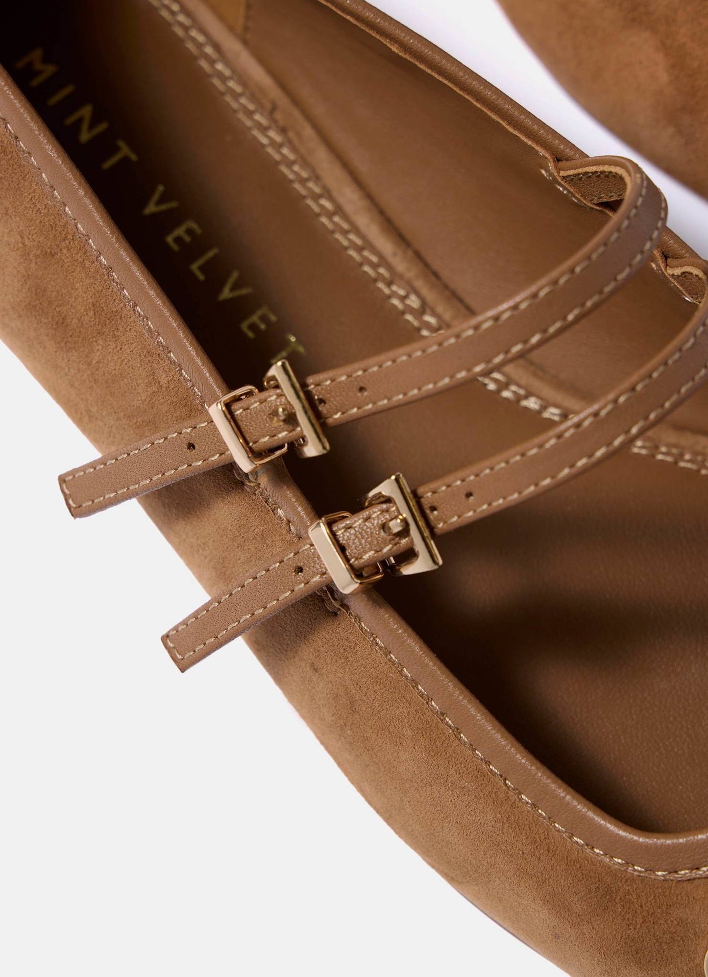 Alix Tan Suede Ballet Flat Pumps