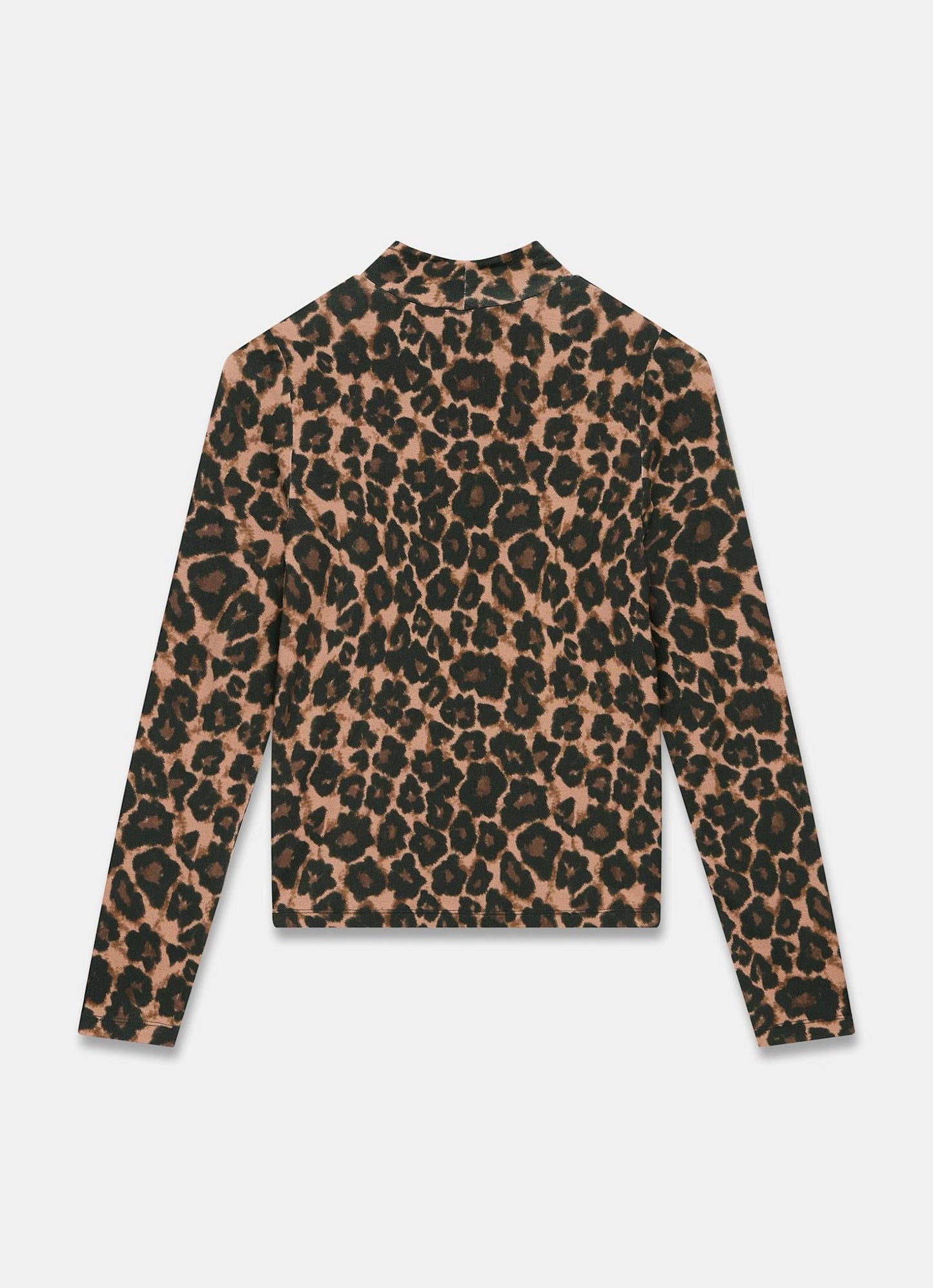 Leopard Print High Neck Top