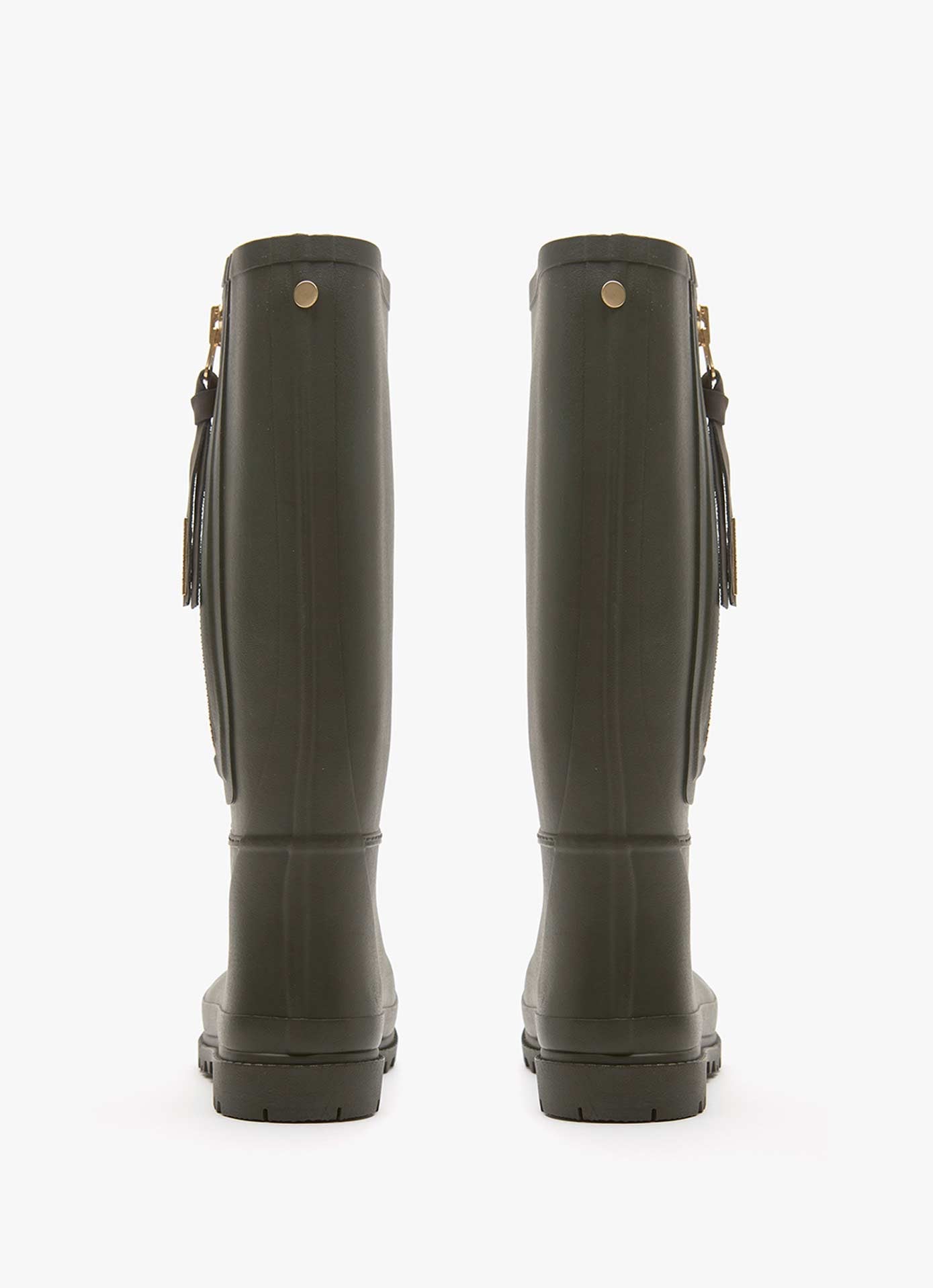 April Khaki Zip Wellies