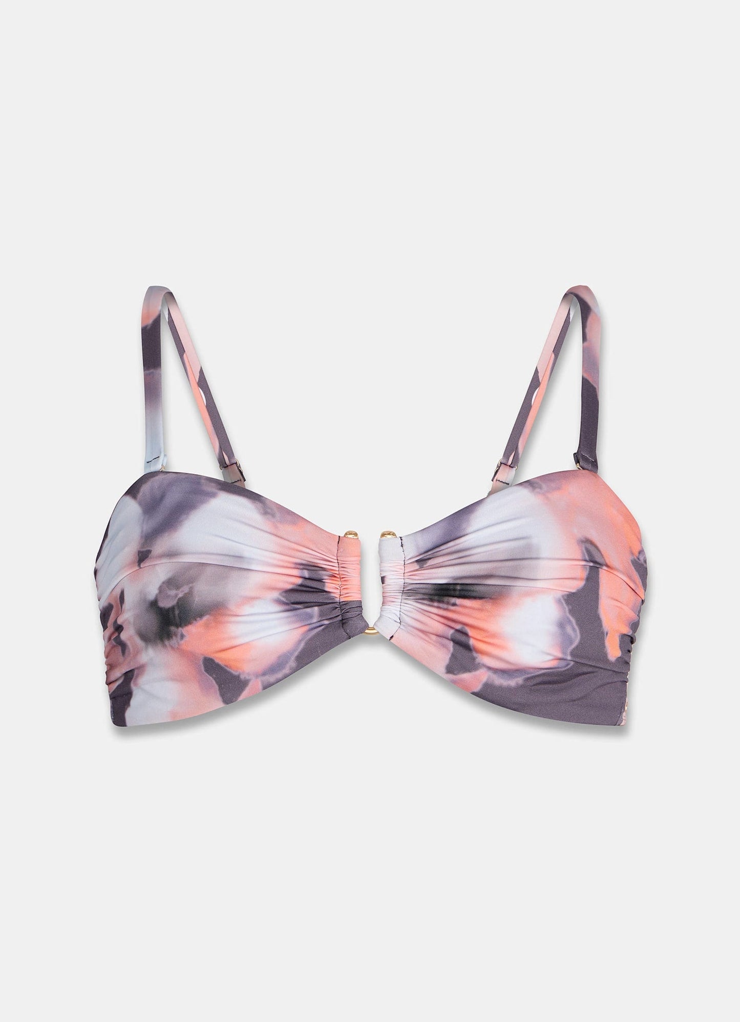 Floral Print Bandeau Bikini Top