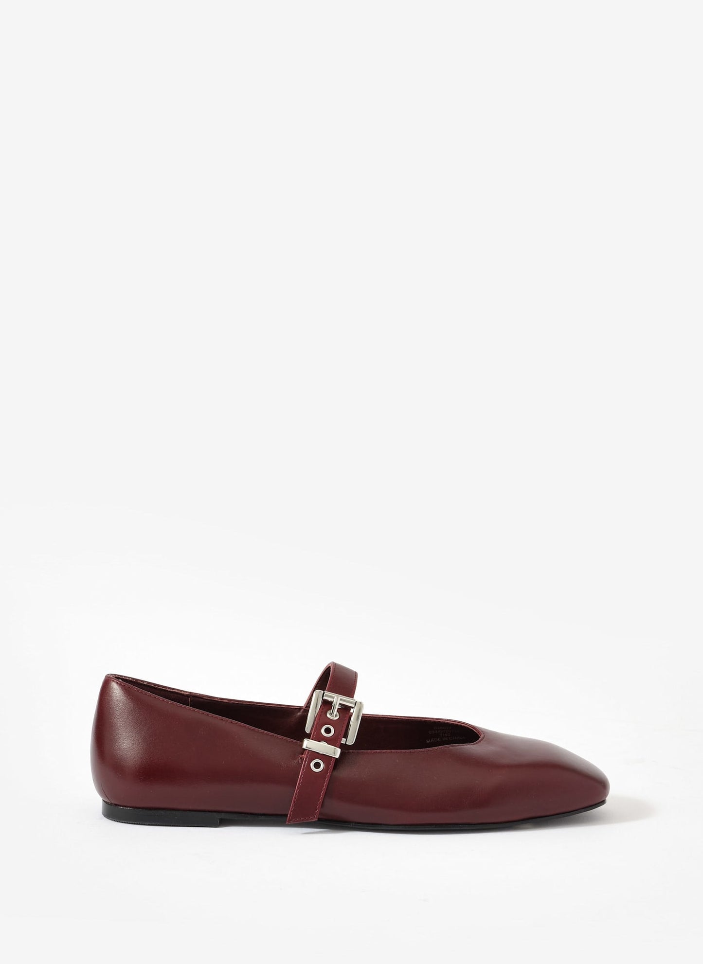 Bea Burgundy Leather Ballet Flats