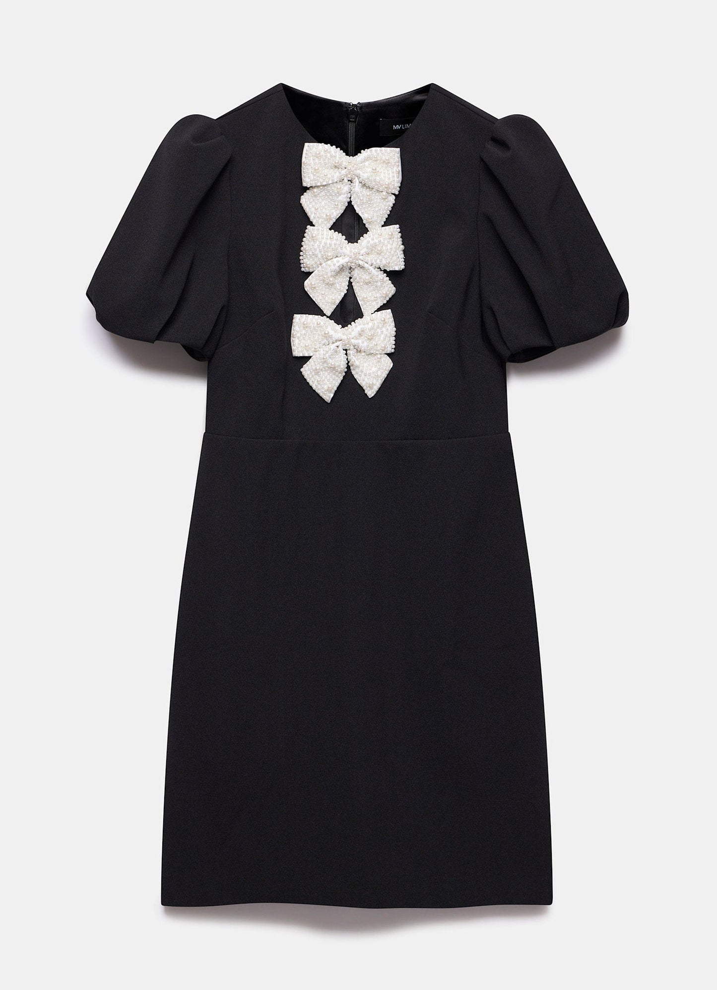 Black Bow Detail Mini Dress