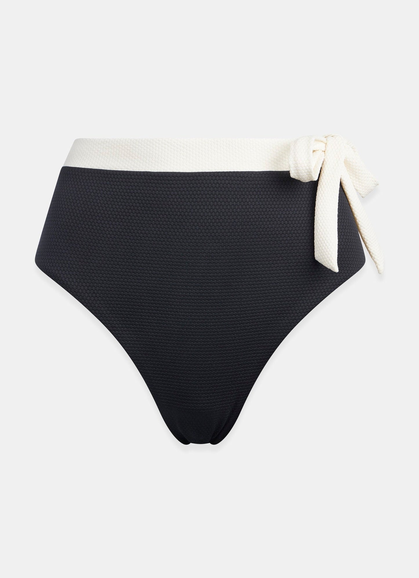 Black Bow High Waisted Bikini Bottoms