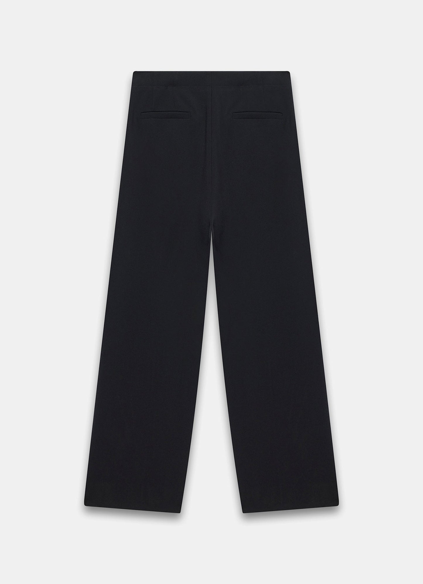 Black Button Detail High Waisted Wide Trousers