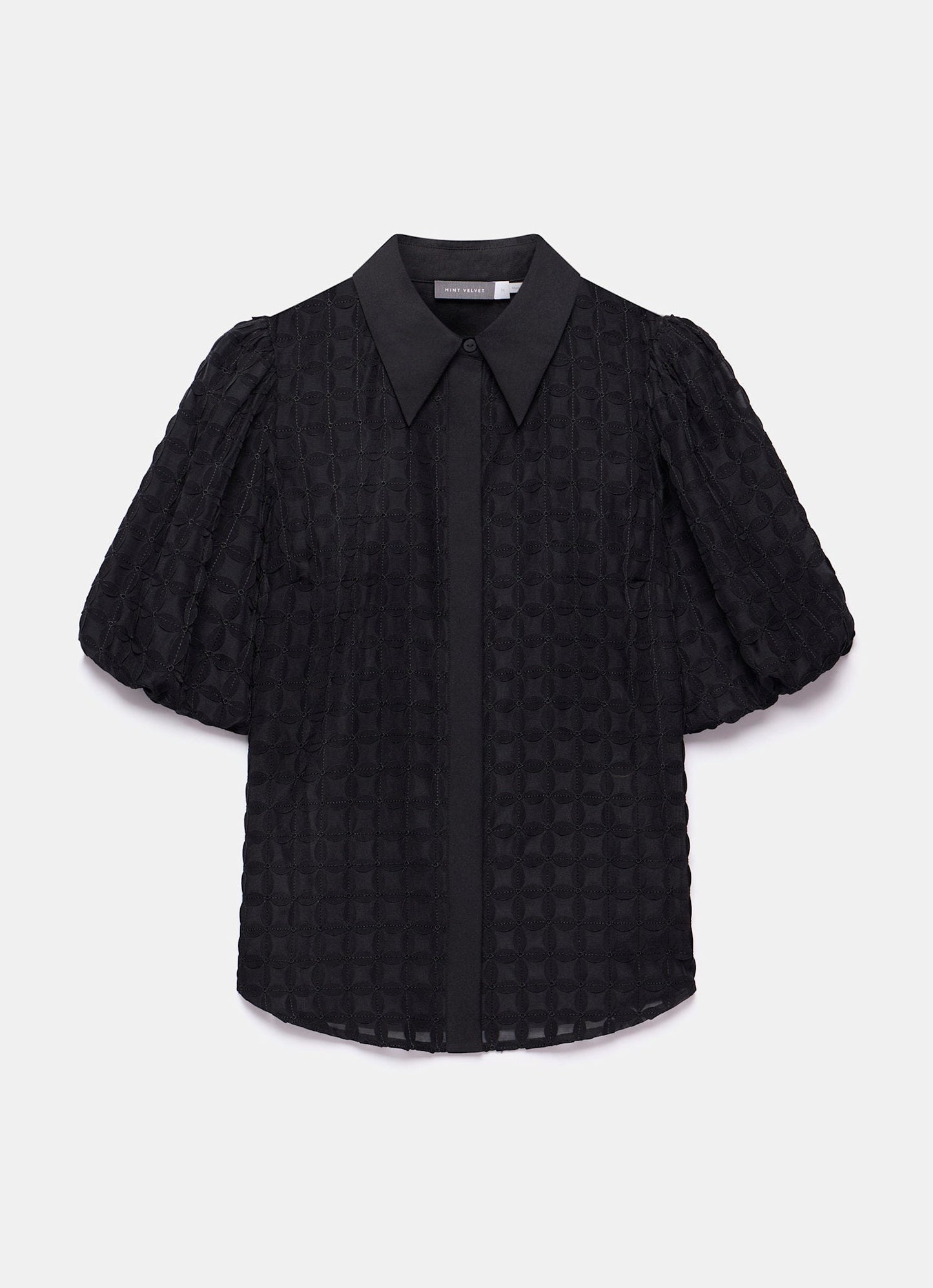 Black Petal Detail Shirt