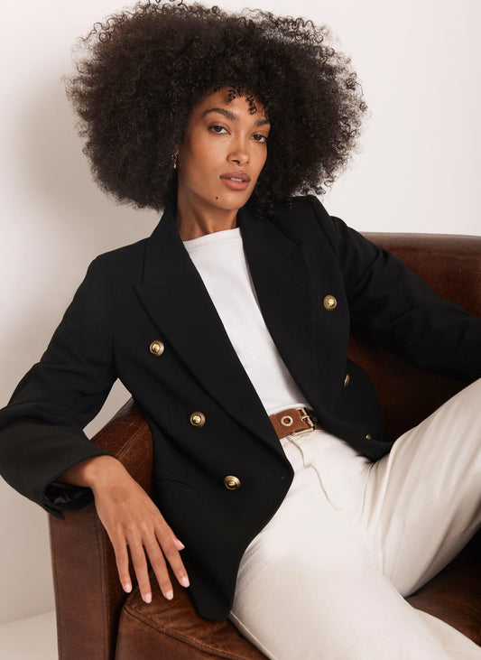 Black Double Breasted Blazer