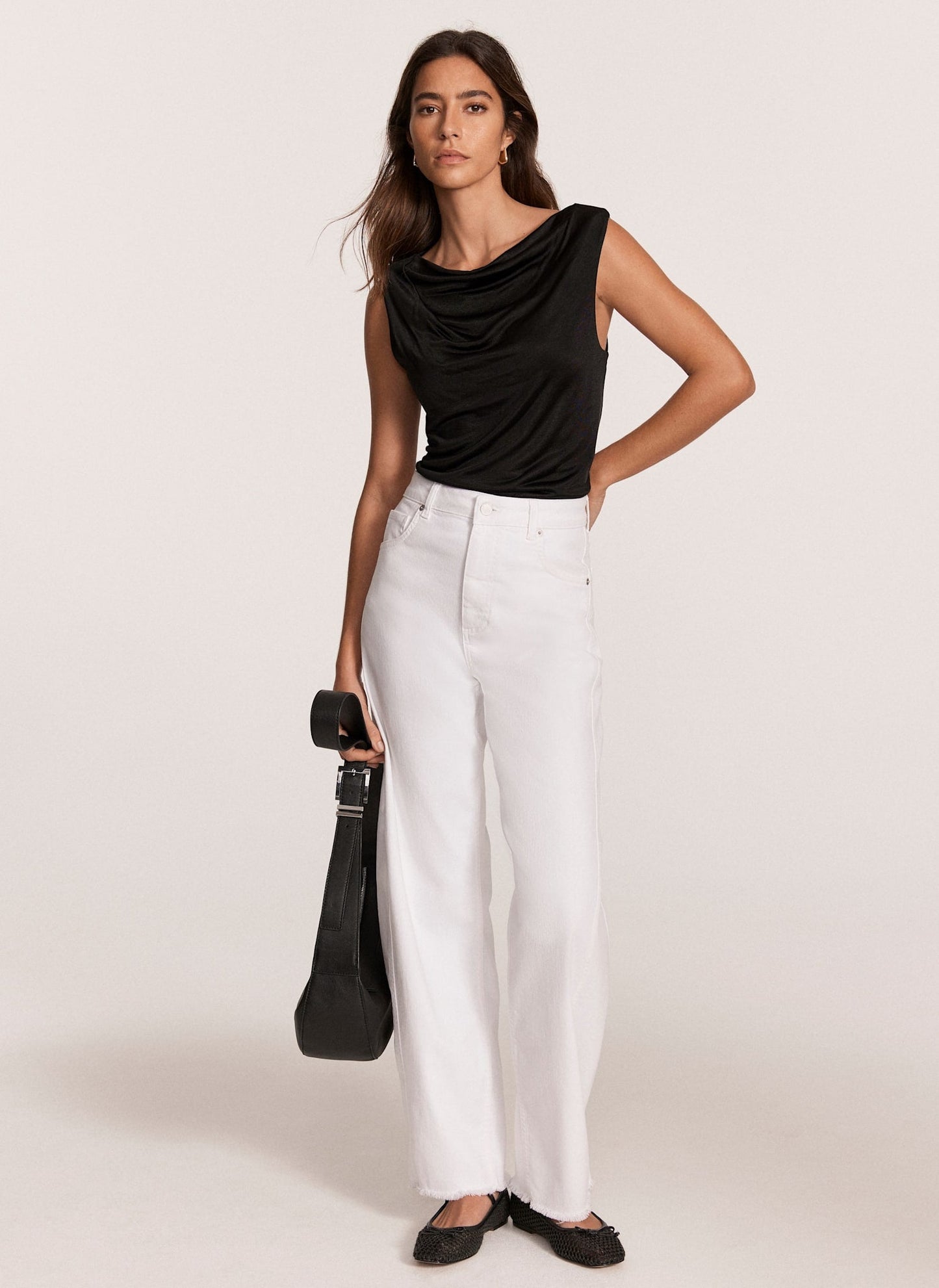 Black Draped Top