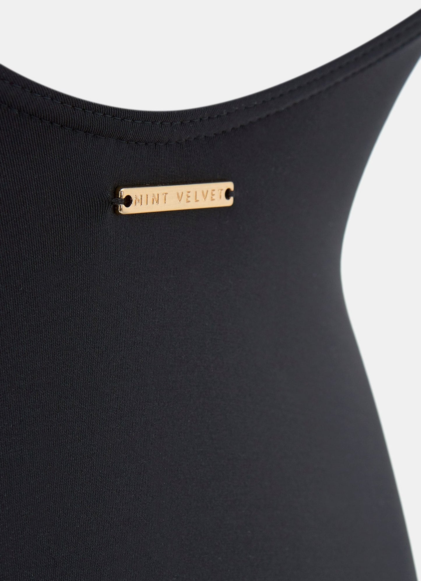 Black Halter Wrap Swimsuit