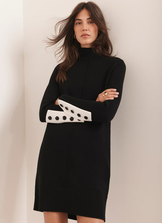 Black Knit Mini Dress