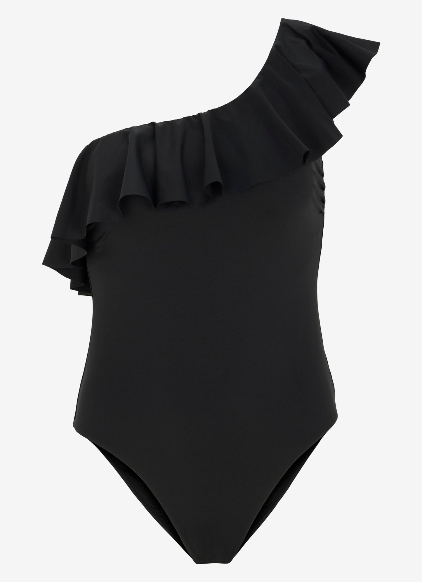 Black Ruffle Swimsuit