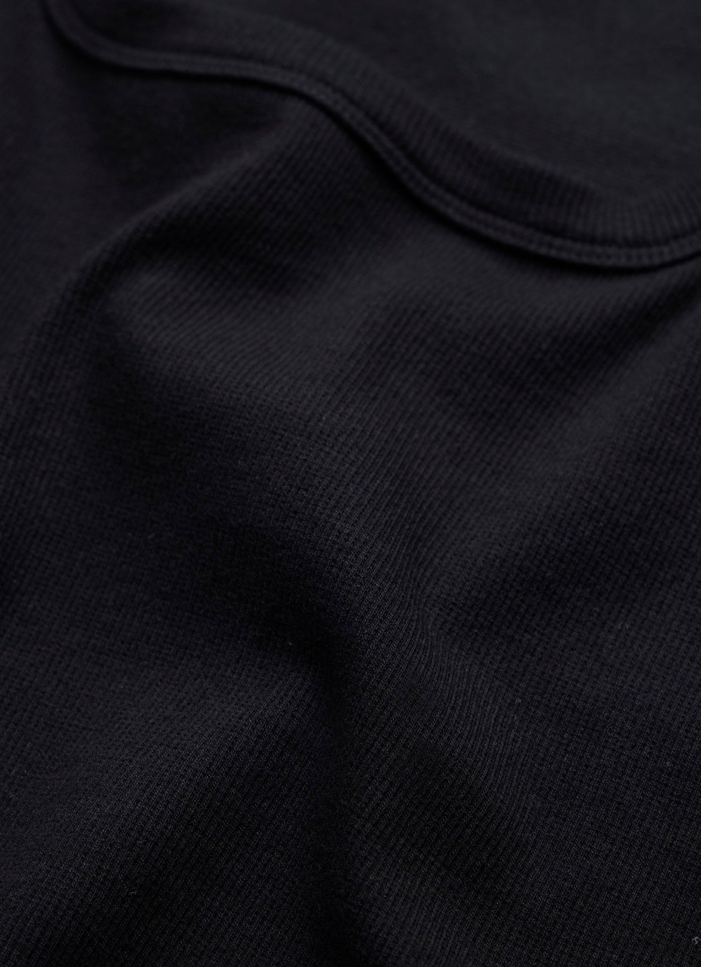 Black Scoop Neck Vest