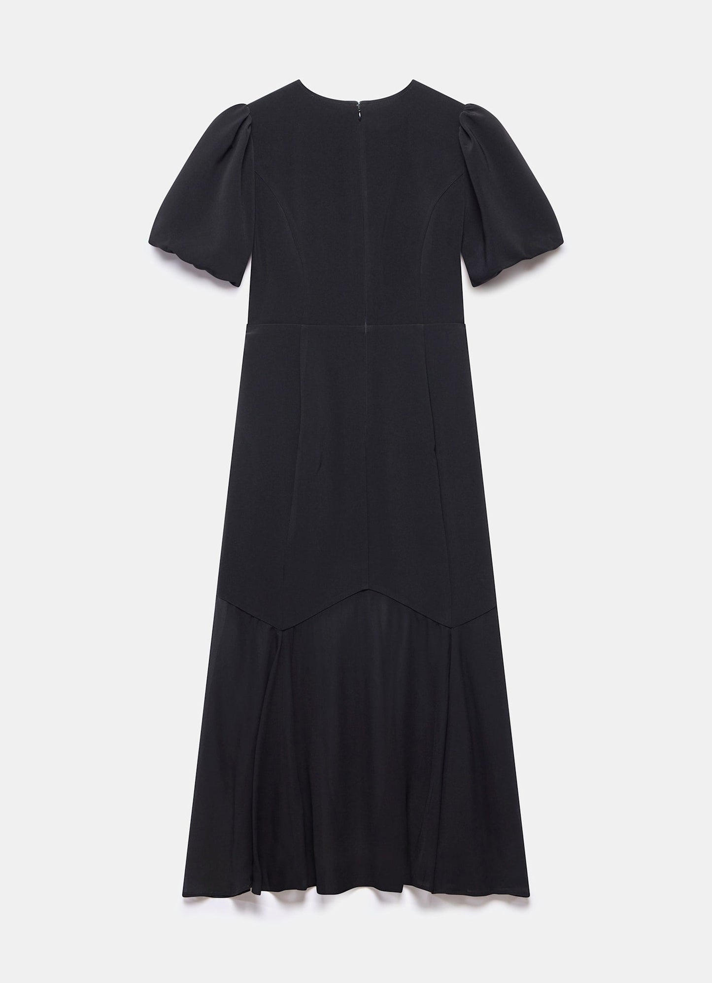 Black Puff Sleeve Maxi Dress