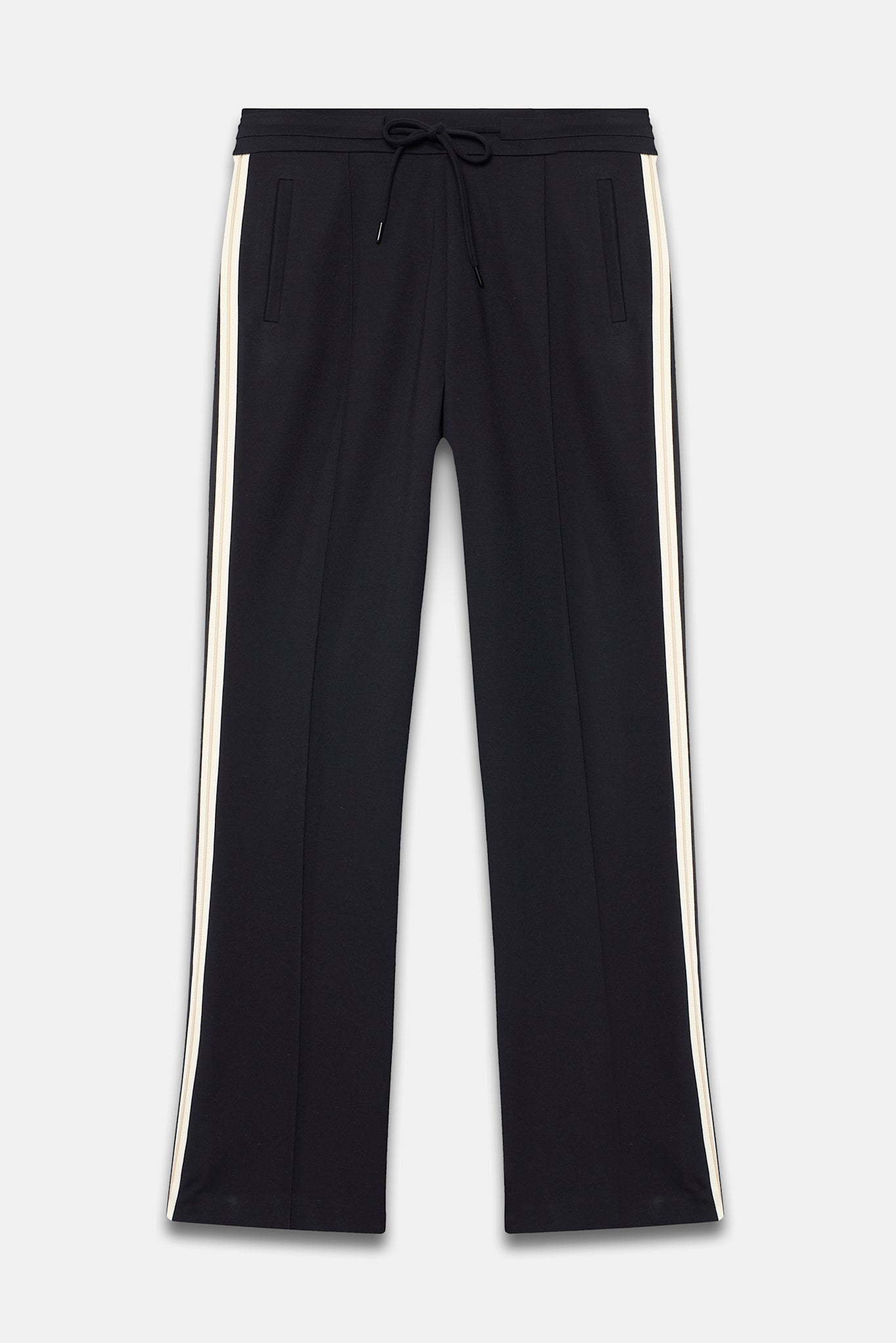 Black Side Stripe Flared Joggers