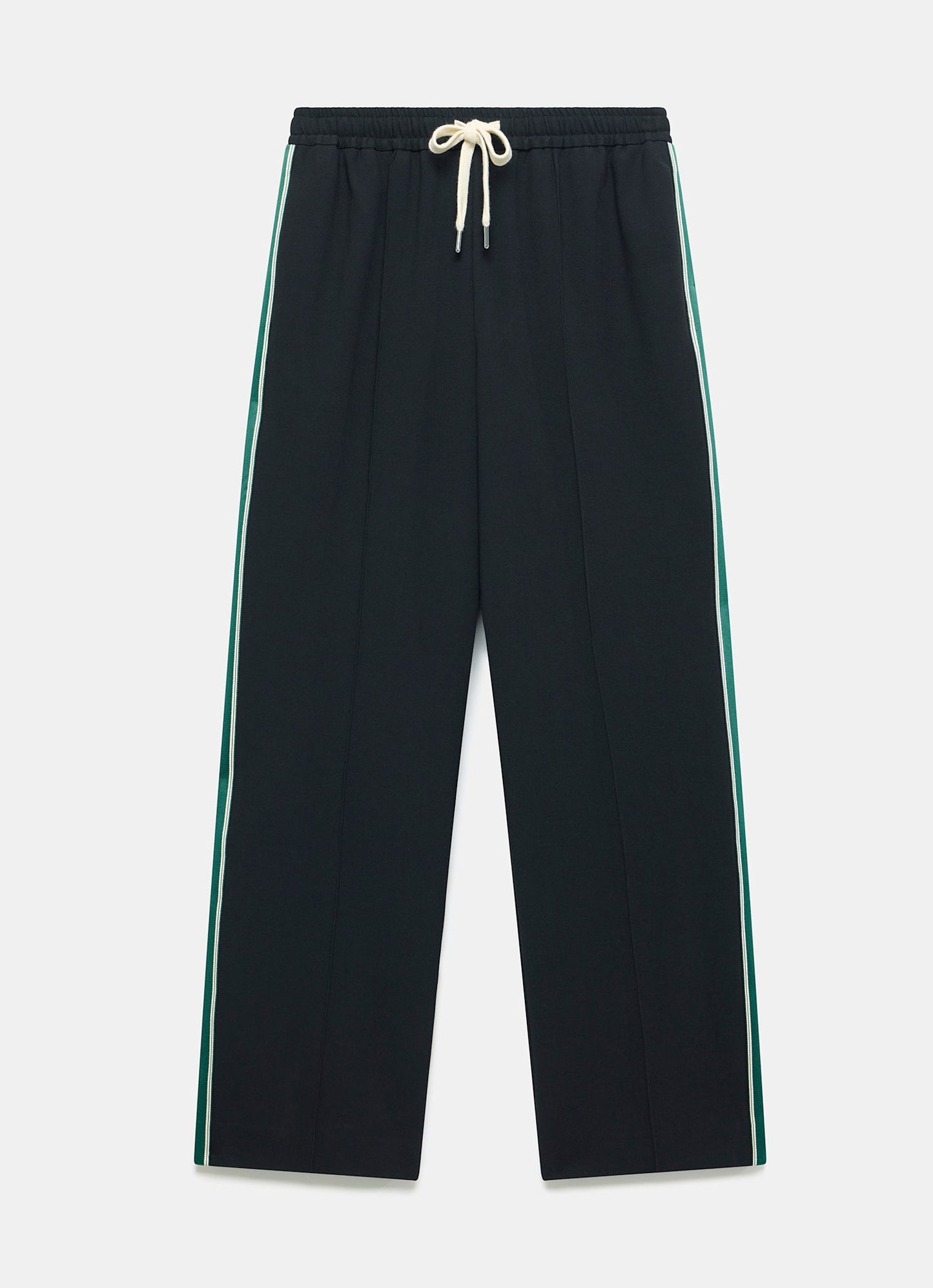 Black Wide Side Stripe Trousers