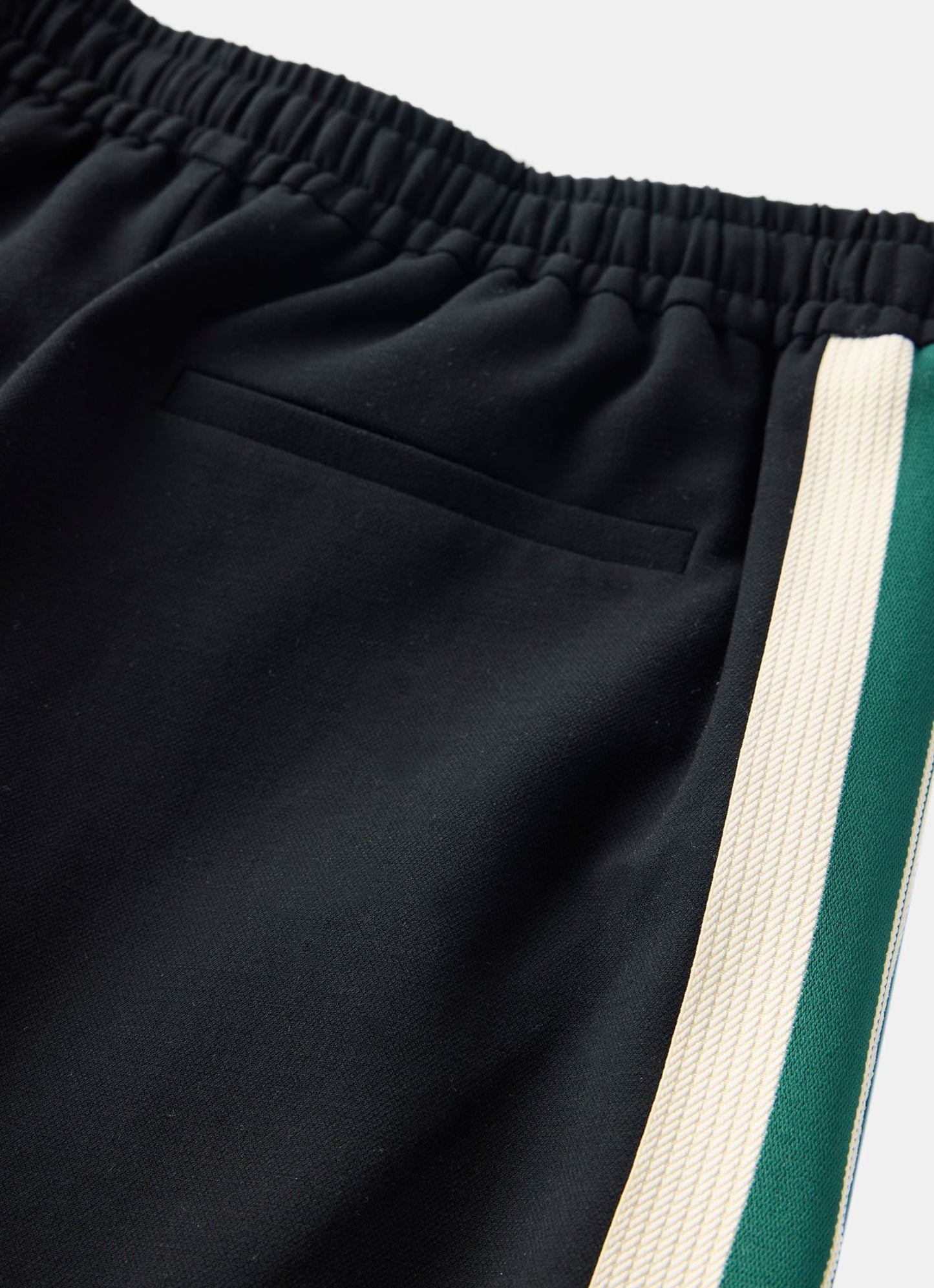 Black Wide Side Stripe Trousers