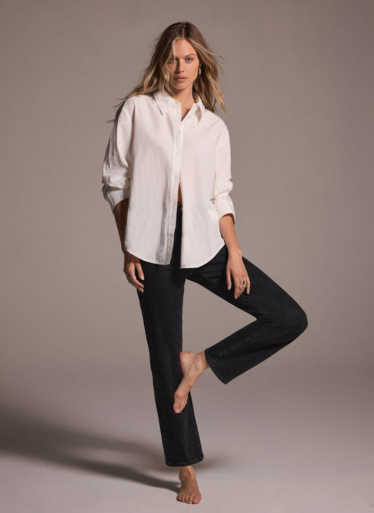 Washed Black Straight Leg Jeans