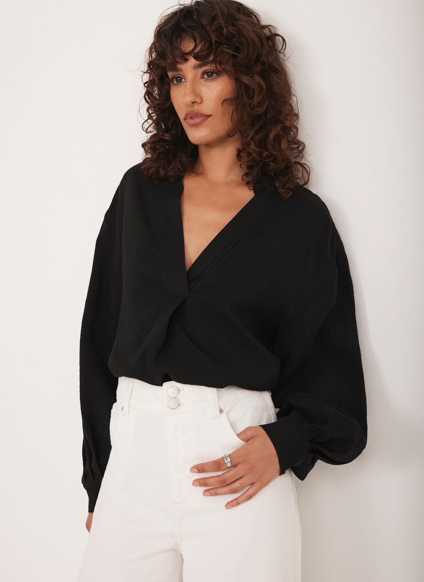 Black Throw On Shirt