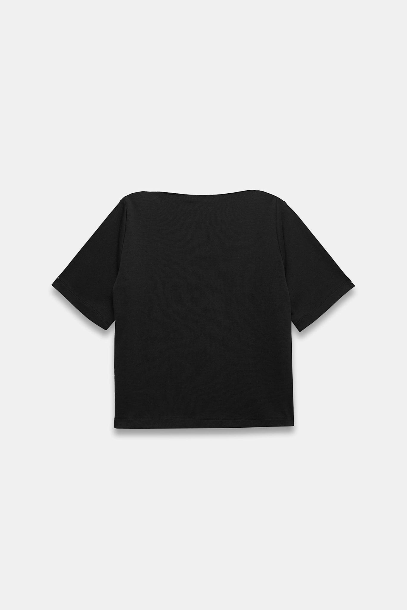 Black Slash Neck T Shirt