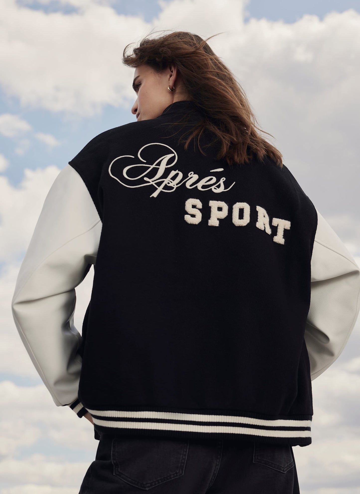 Black Varsity Bomber Jacket