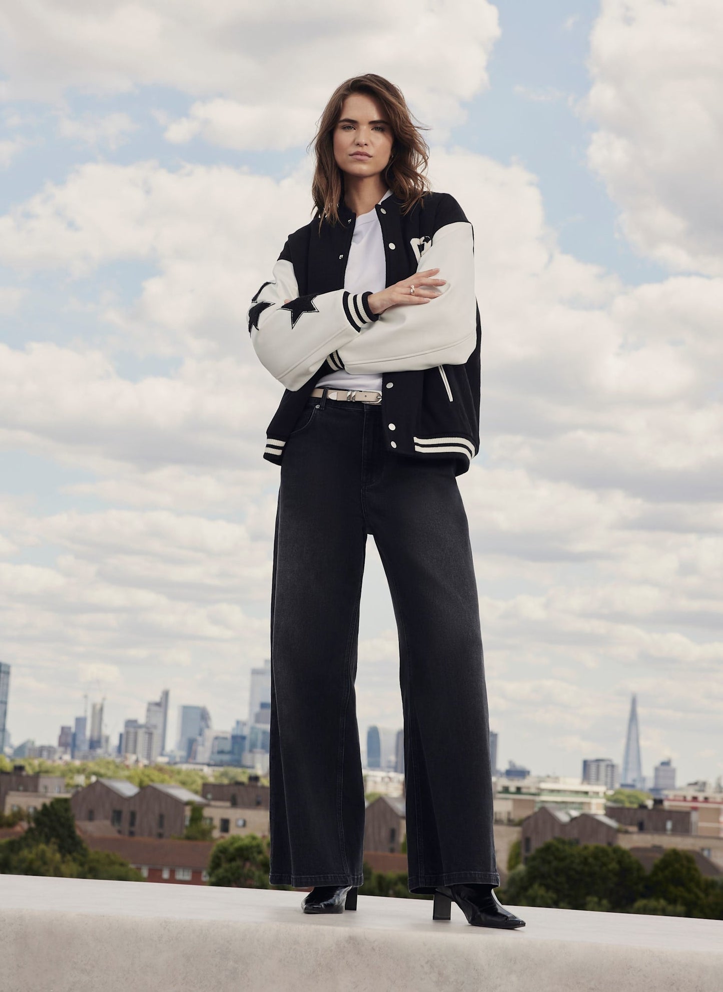 Black Varsity Bomber Jacket