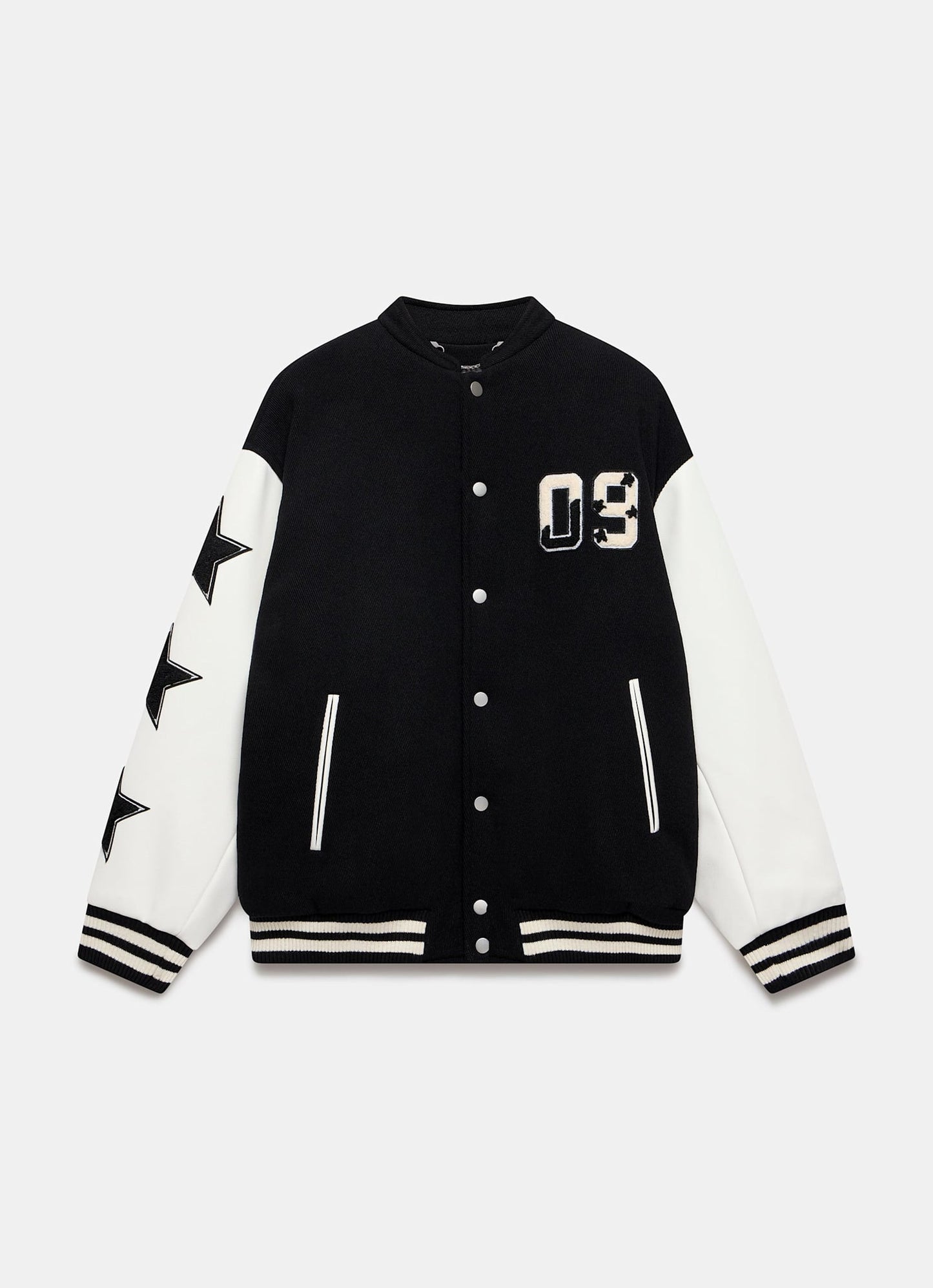 Black Varsity Bomber Jacket