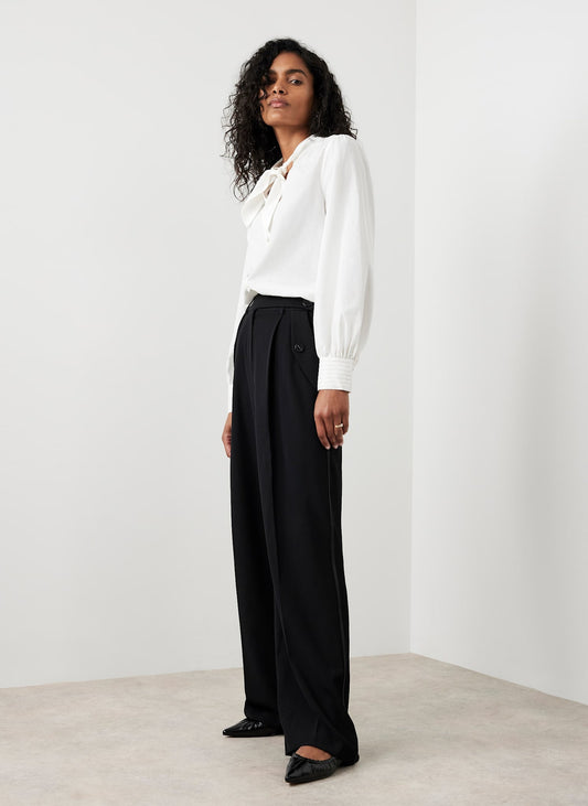Black Tailored Wide Trousers