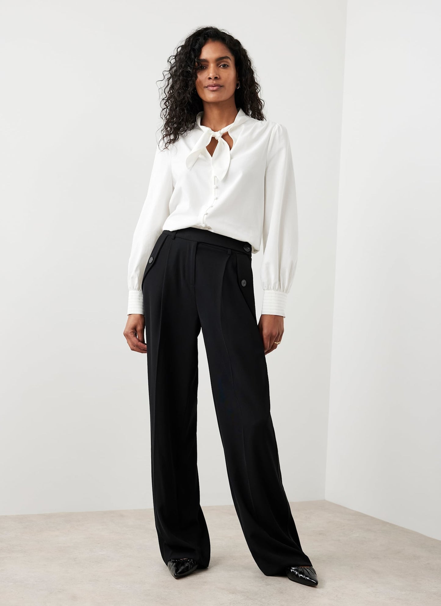 Black Tailored Wide Trousers
