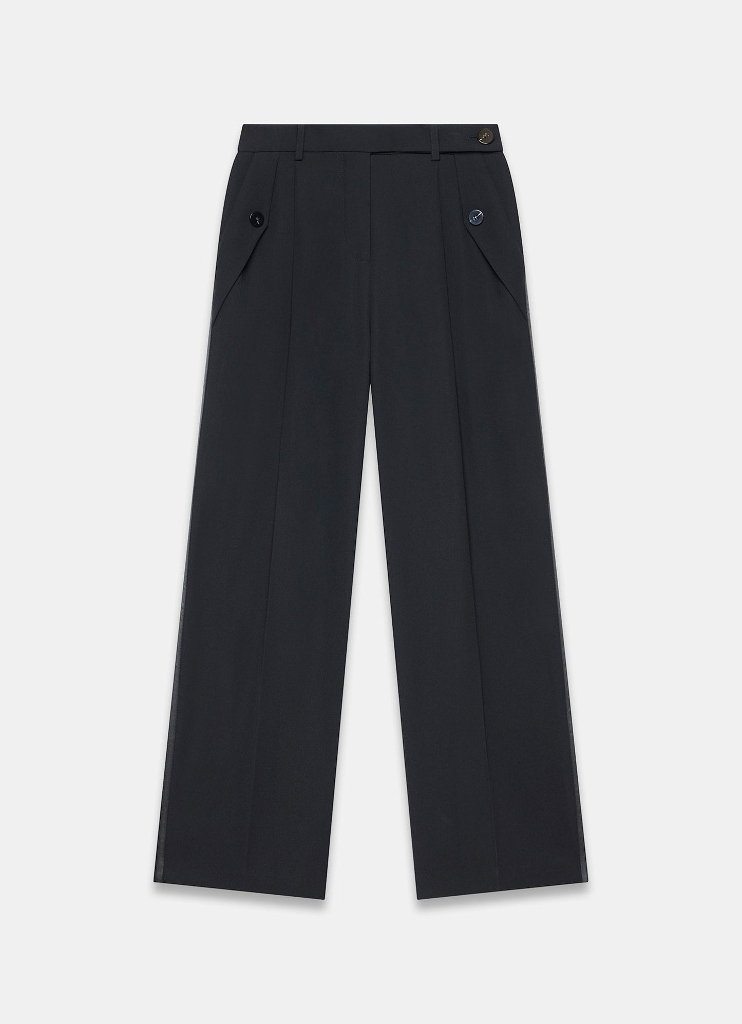 Black Tailored Wide Trousers