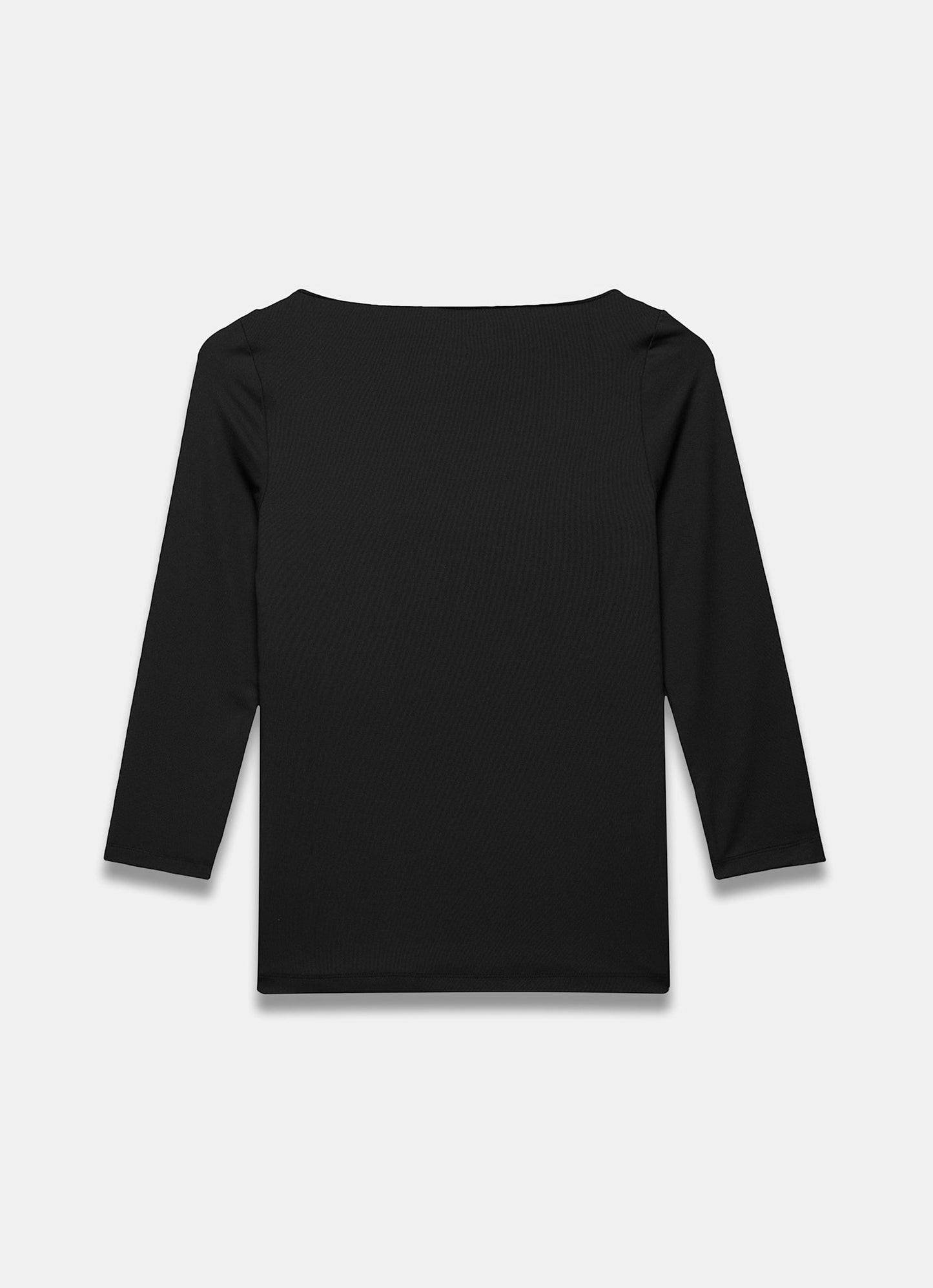 Black Slash Neck Layering Top