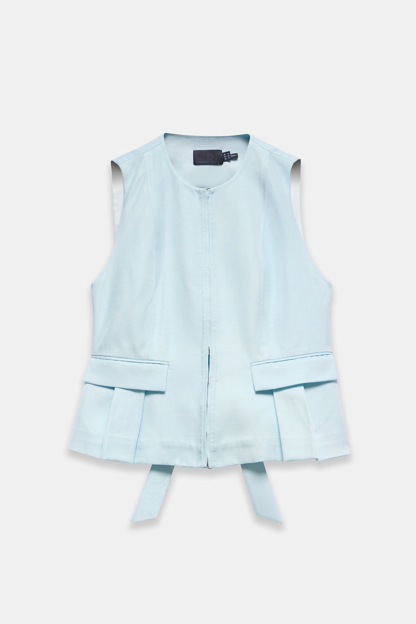 Blue Tie Back Waistcoat