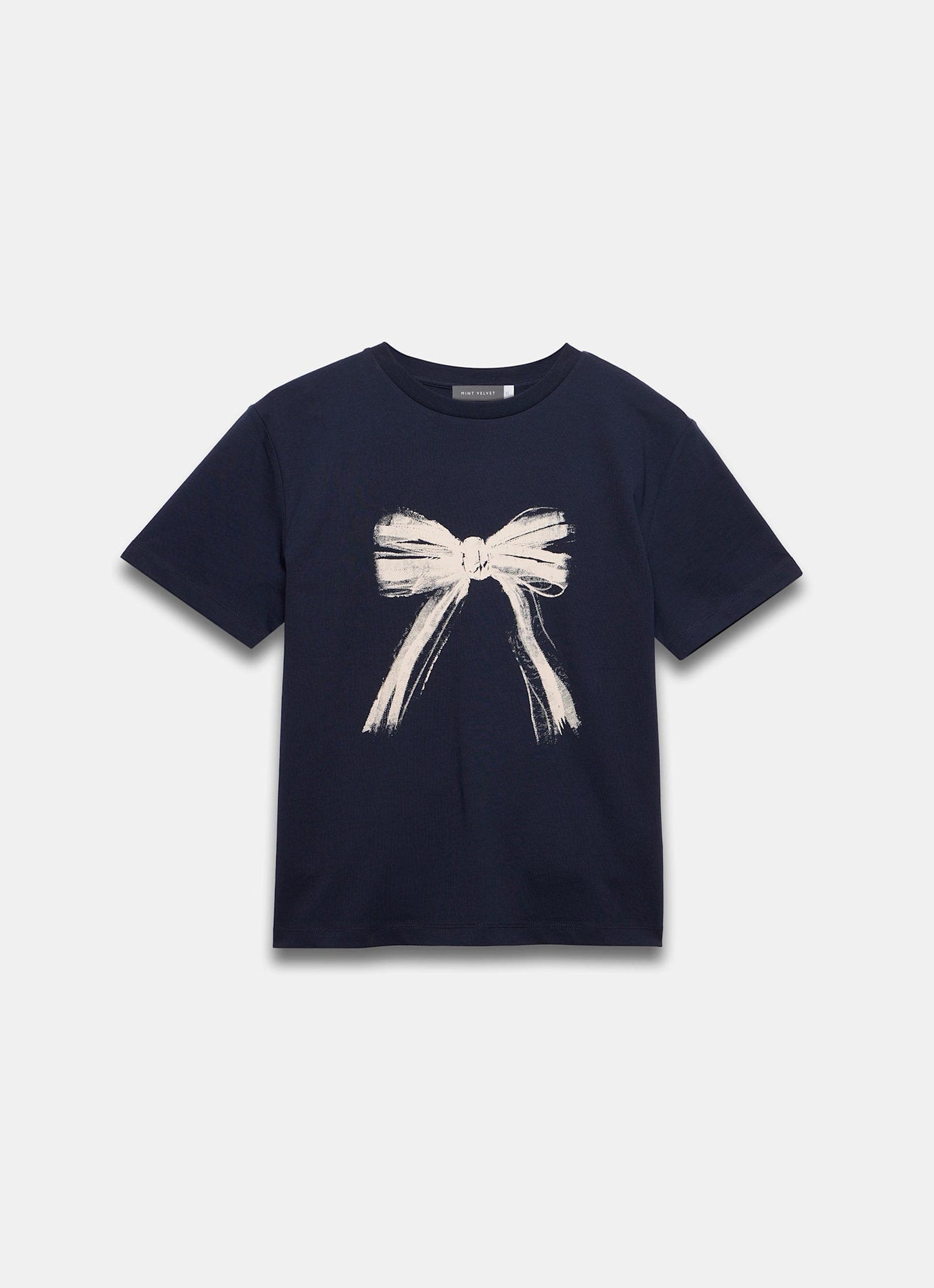 Navy Graphic Bow T-Shirt