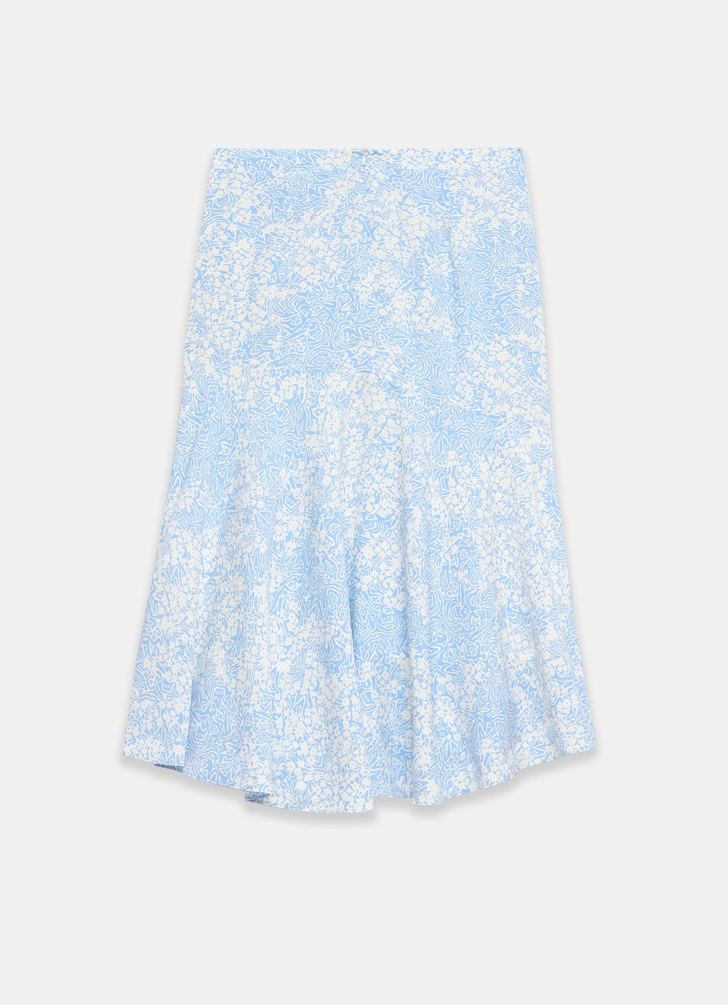 Blue Floral Print Skirt
