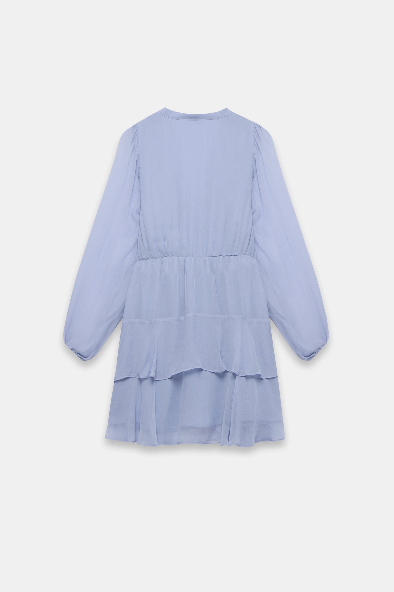 Blue Ruffle Boho Mini Dress
