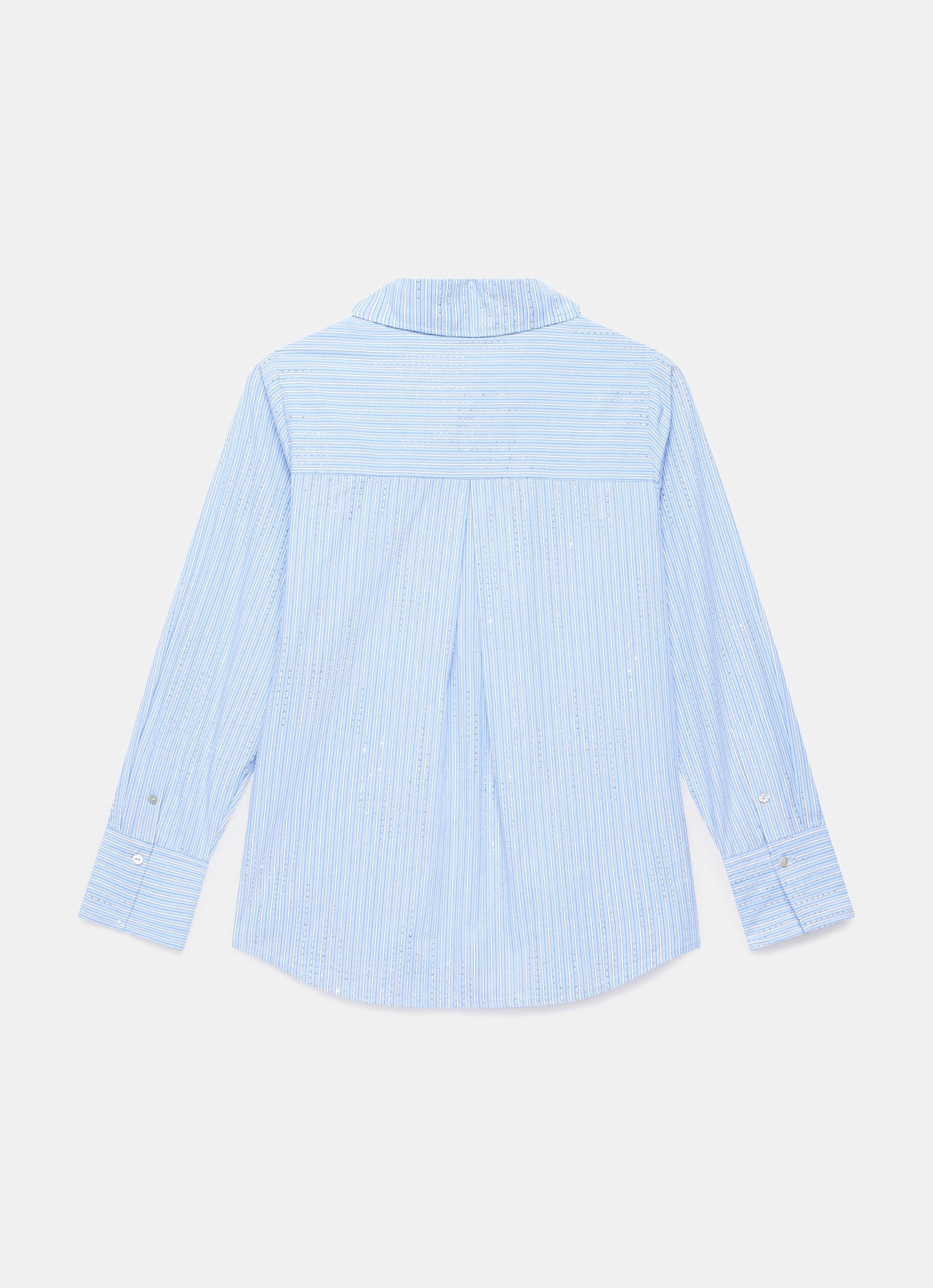 Blue Striped Diamante Detail Shirt