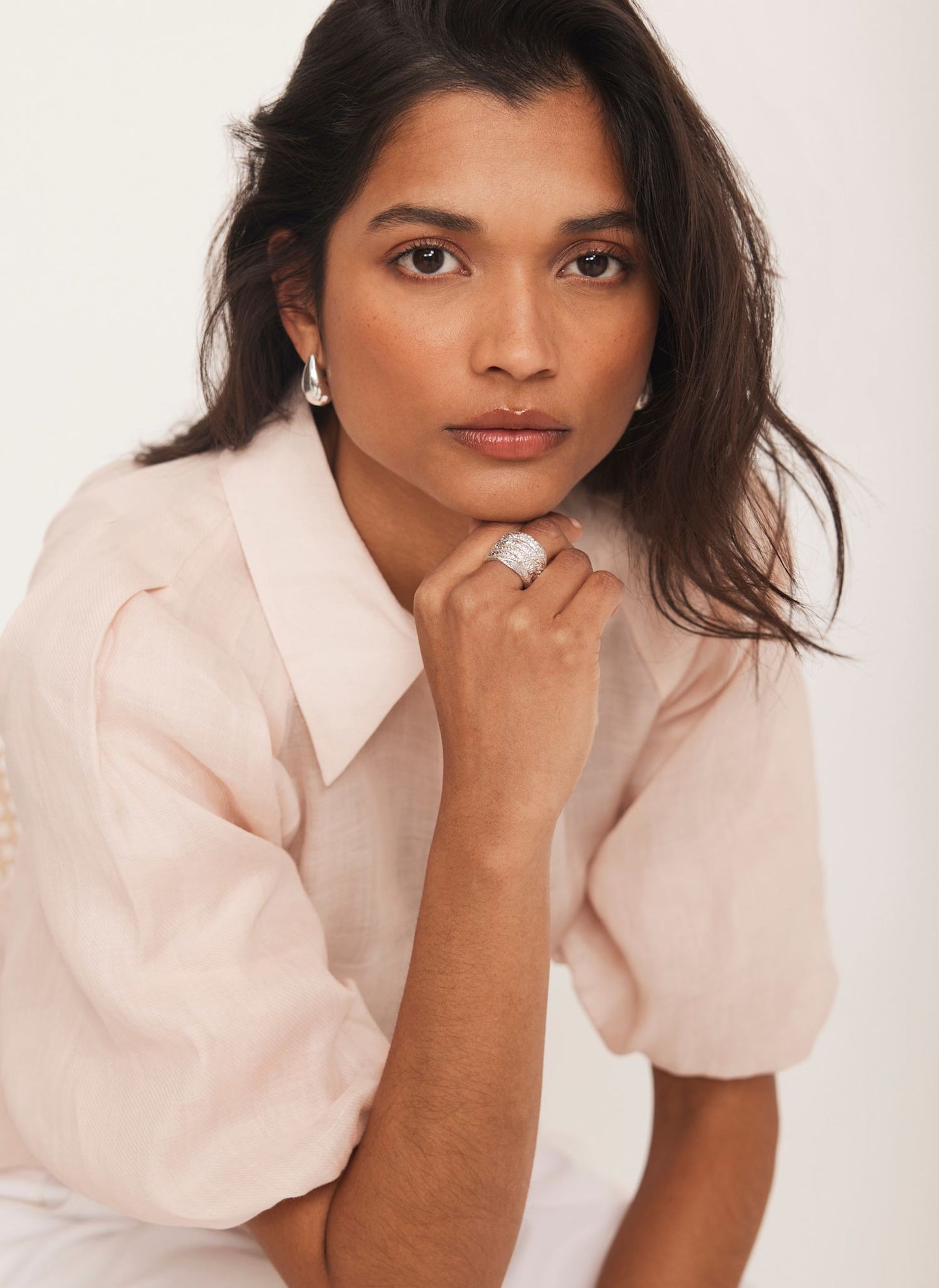 Pink Puff Sleeve Shirt