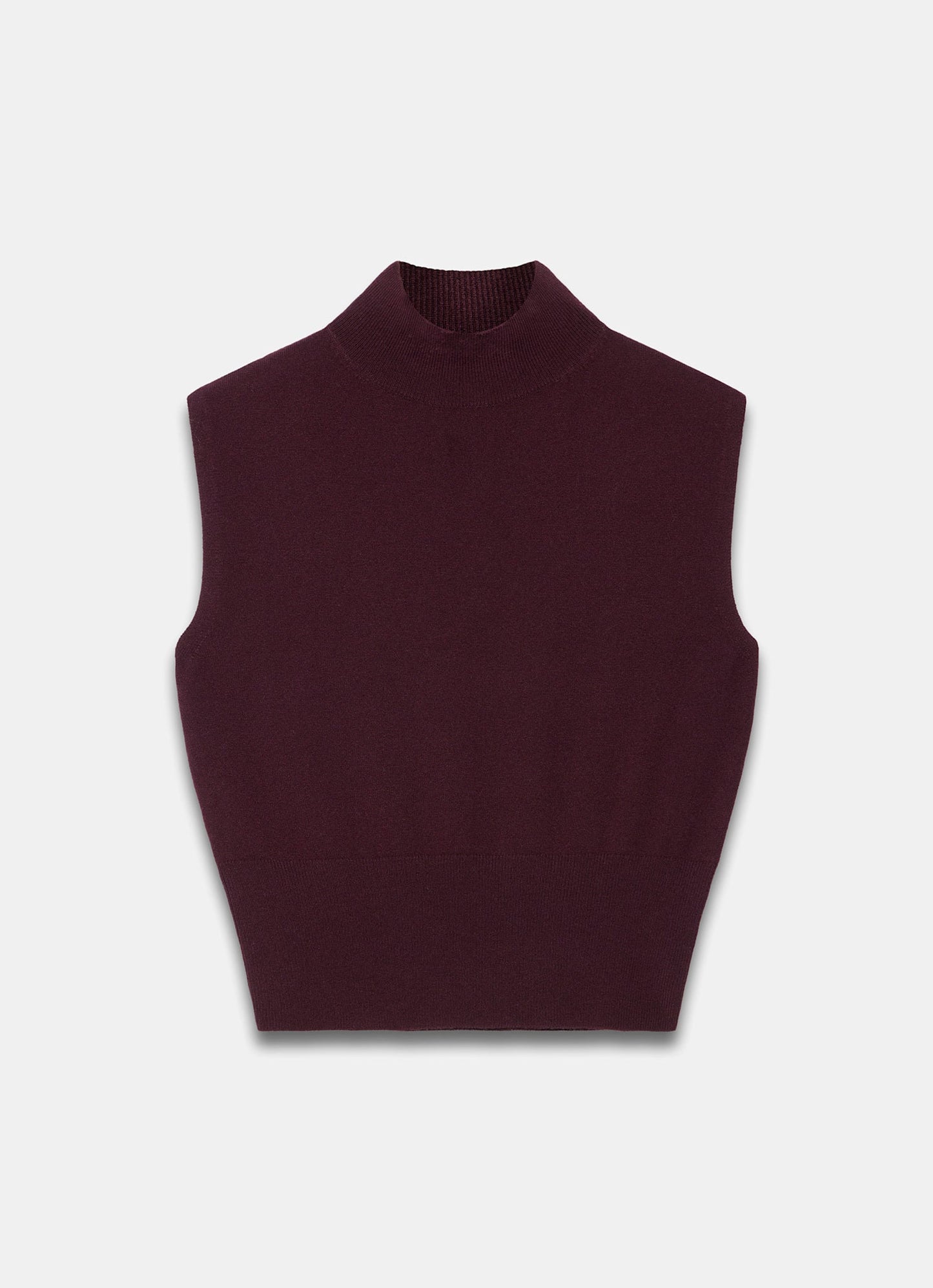 Burgundy Sleeveless Knit Top