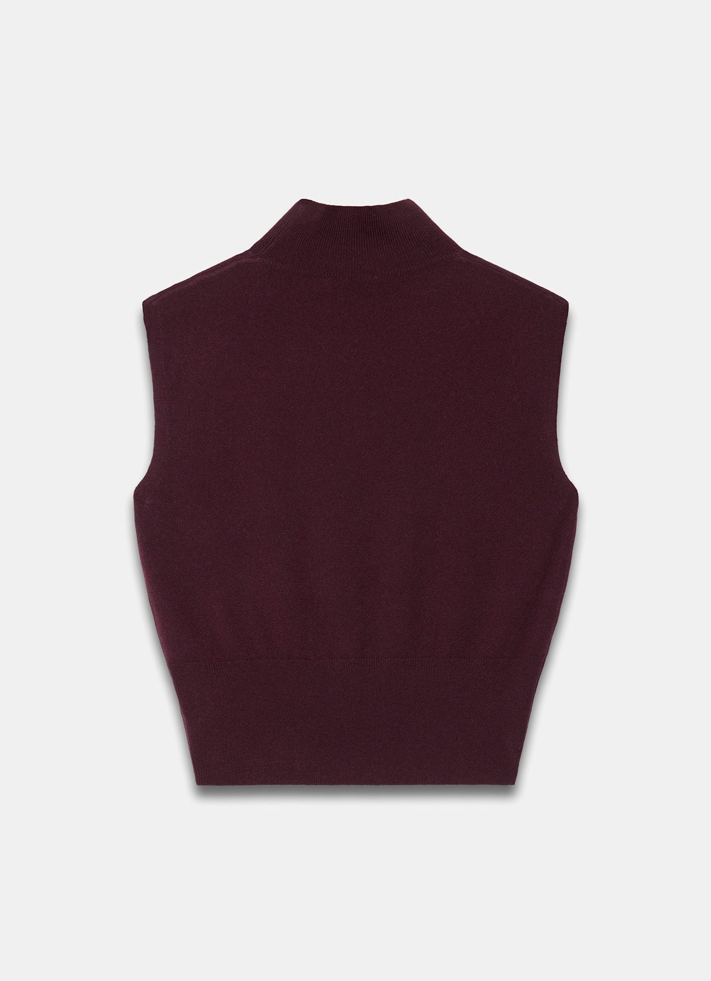 Burgundy Sleeveless Knit Top