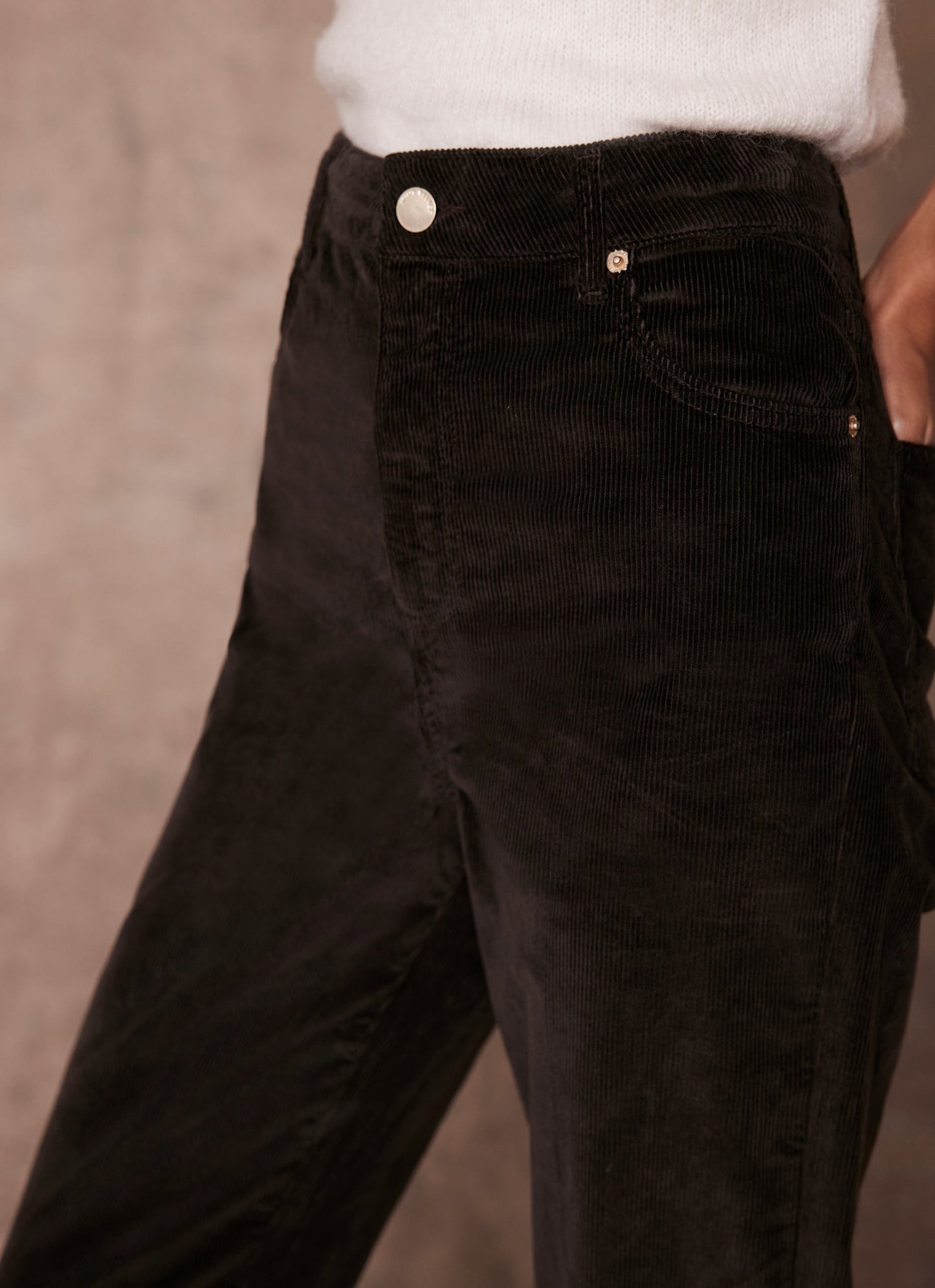 Brown Corduroy Flared Trousers