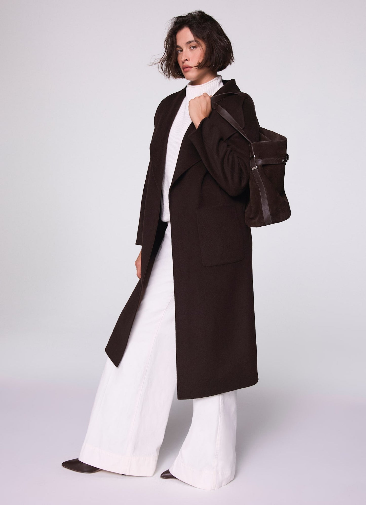 Brown Wool Blend Coat