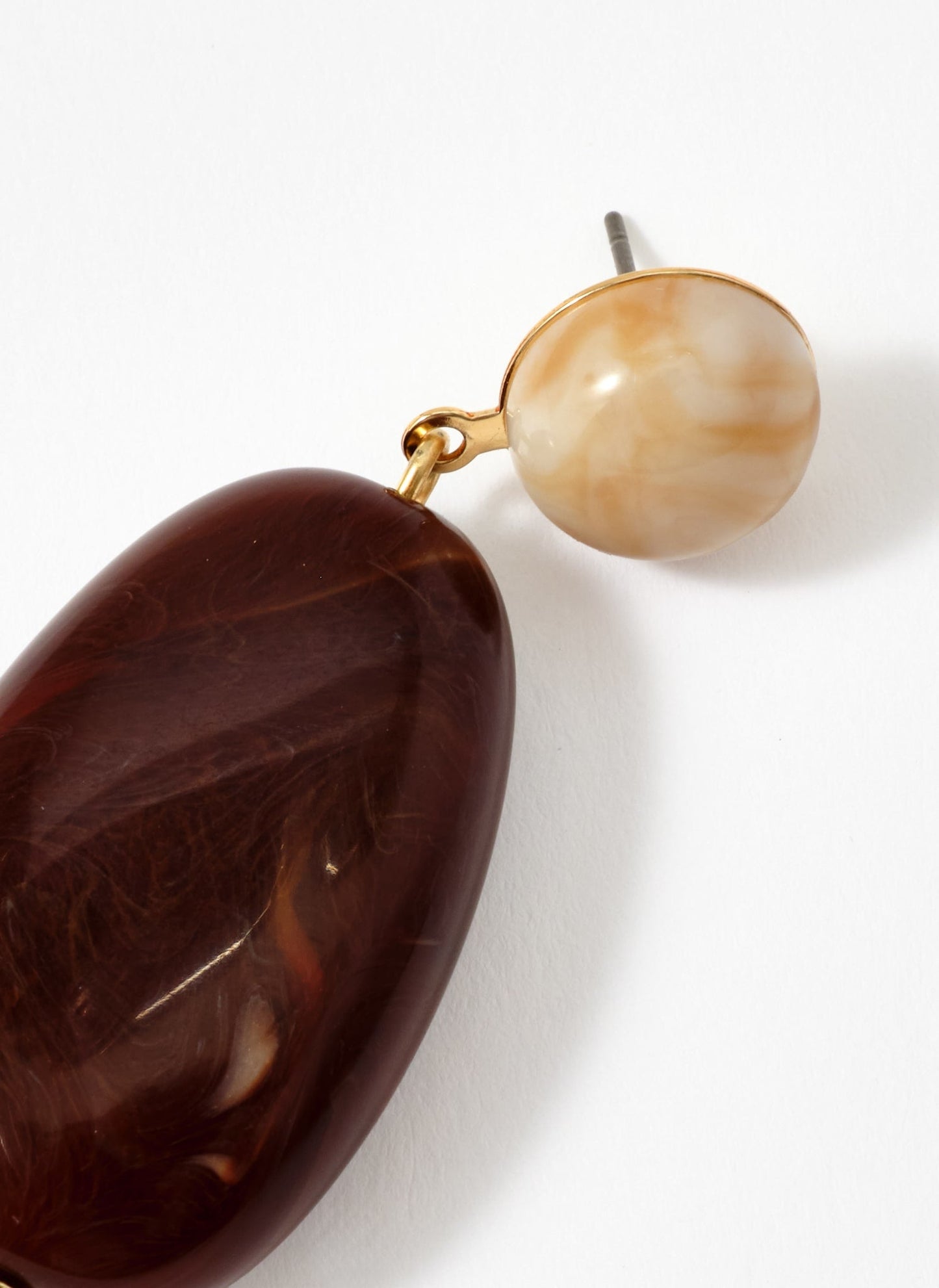 Brown Resin Drop Earrings