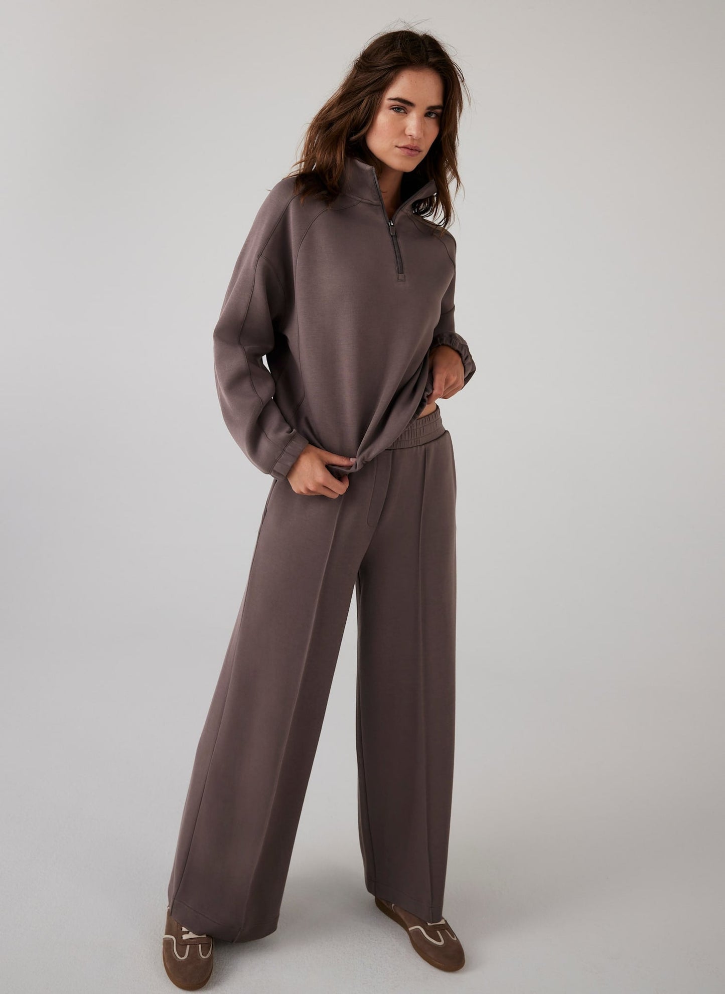Brown Super Soft Wide Joggers