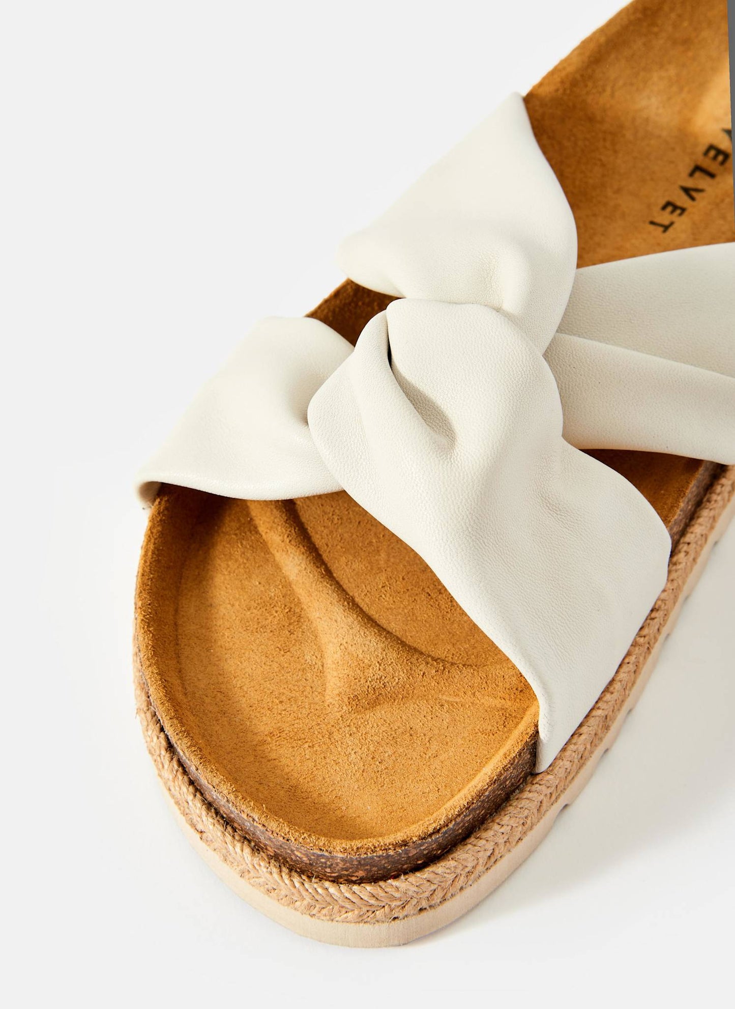 Bryony Neutral Leather Flat Sandals