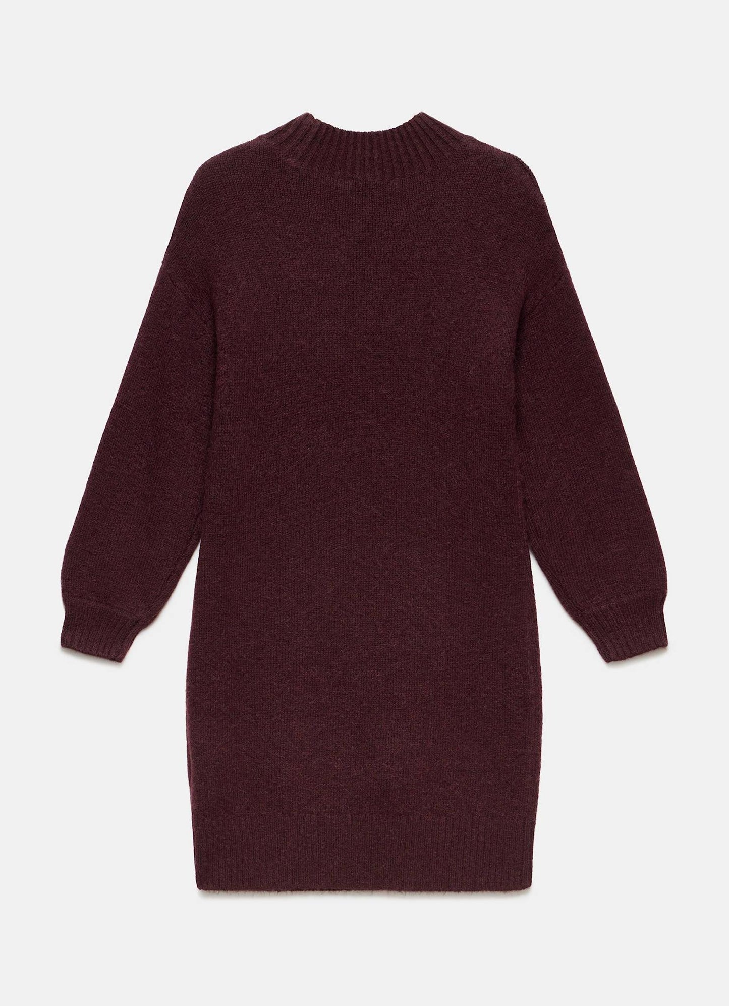 Burgundy Knit Bow Jumper Dress