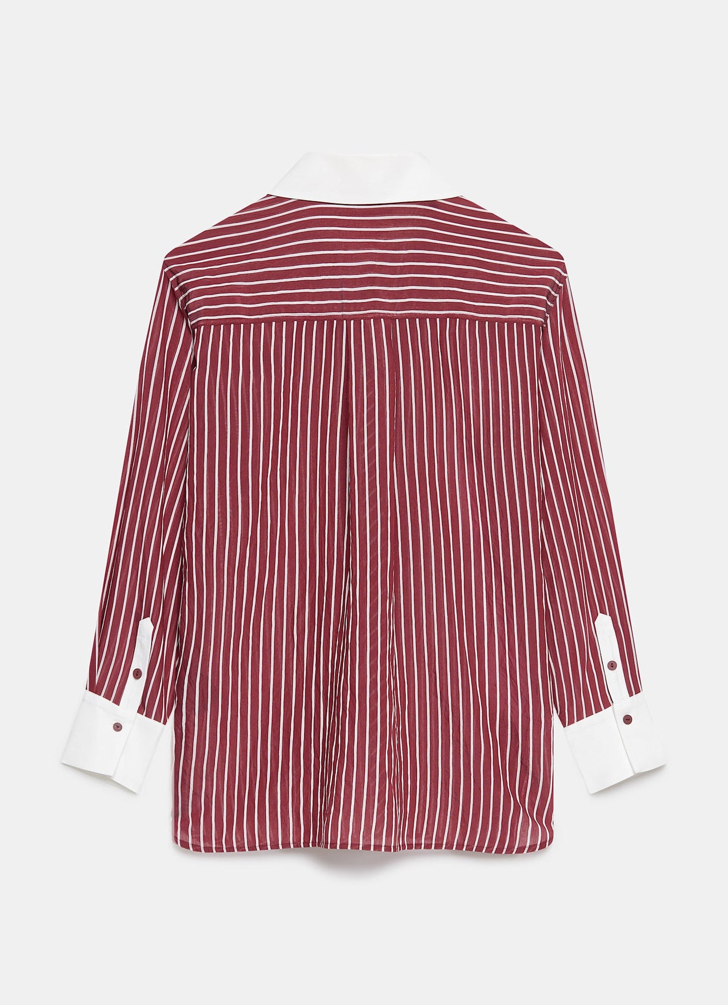 Burgundy Striped Long Sleeve Shirt