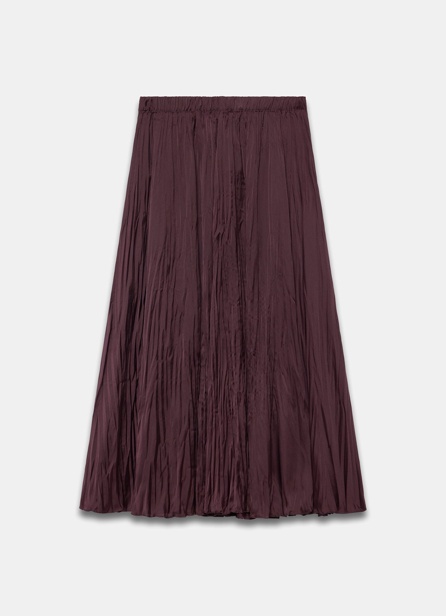 Burgundy Crinkle Textured Maxi Skirt