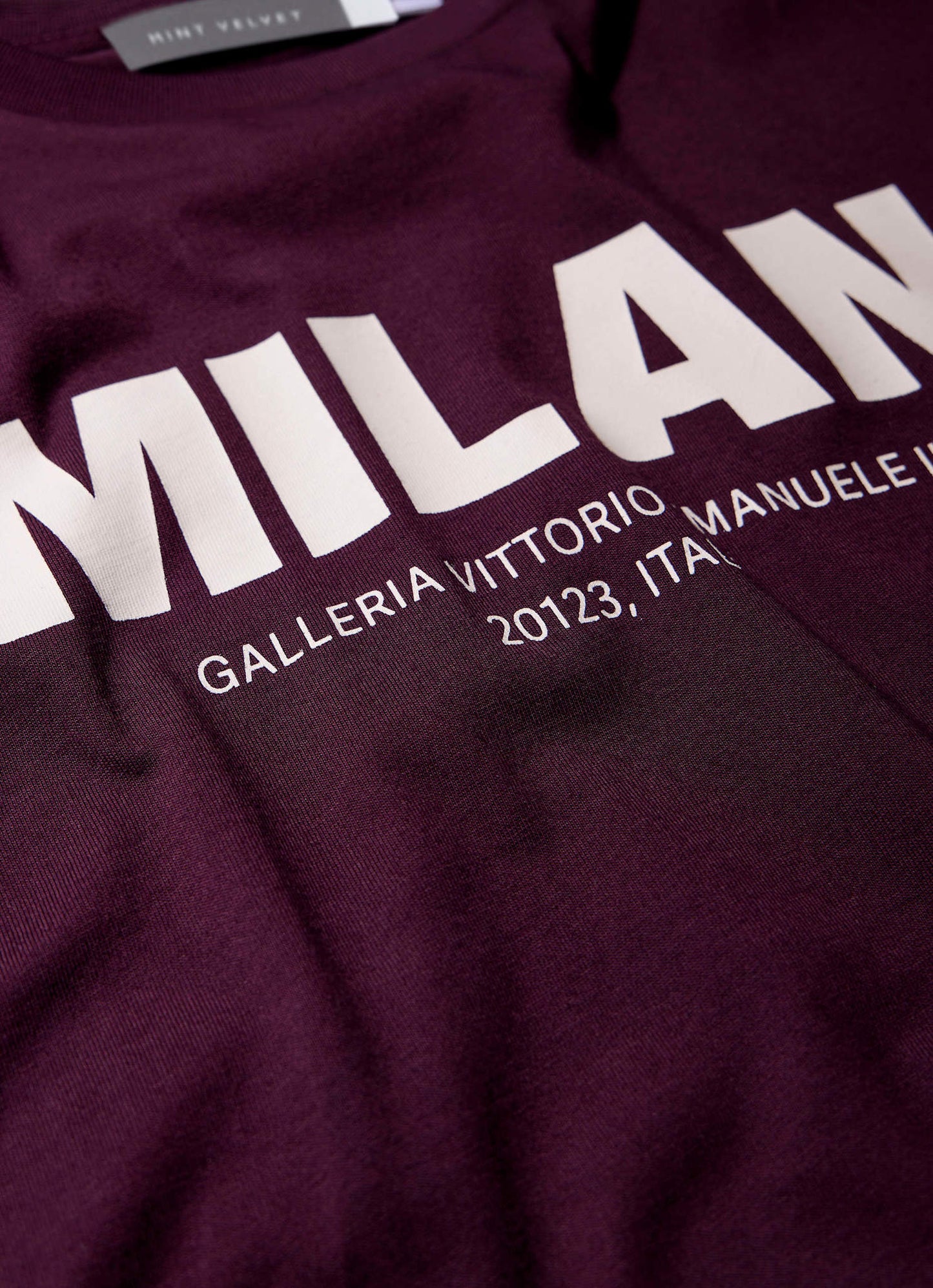 Burgundy Cotton Milan Graphic T-Shirt