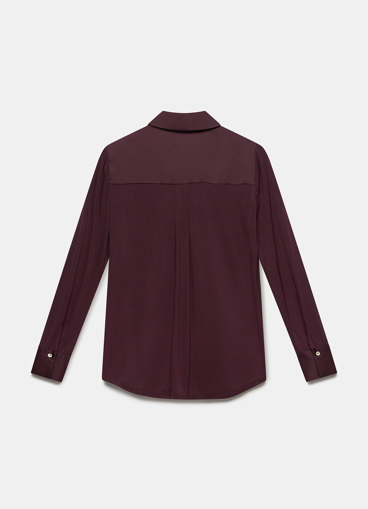 Burgundy Satin Utility Shirt
