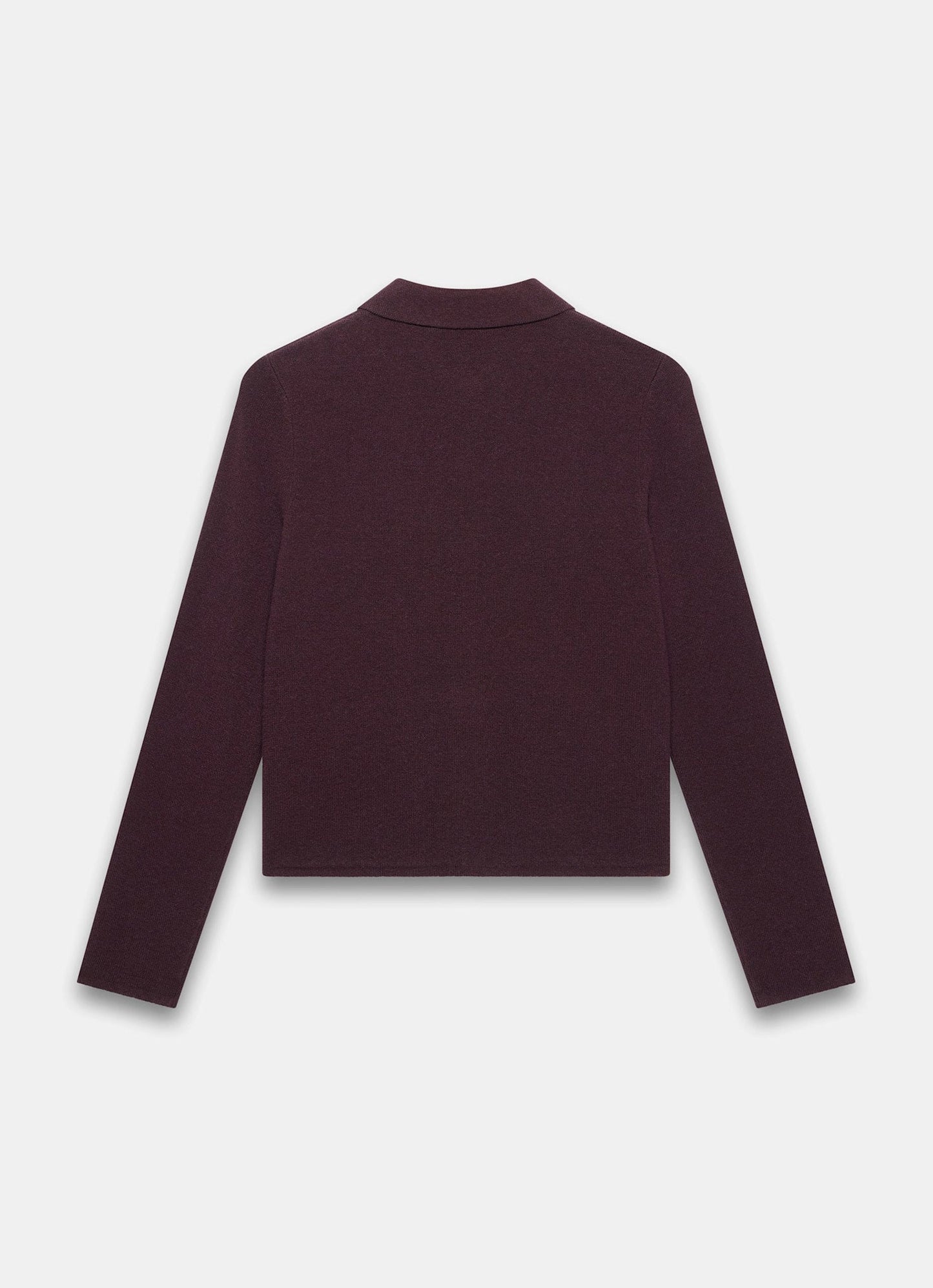 Burgundy Cotton Blend Collar Cardigan