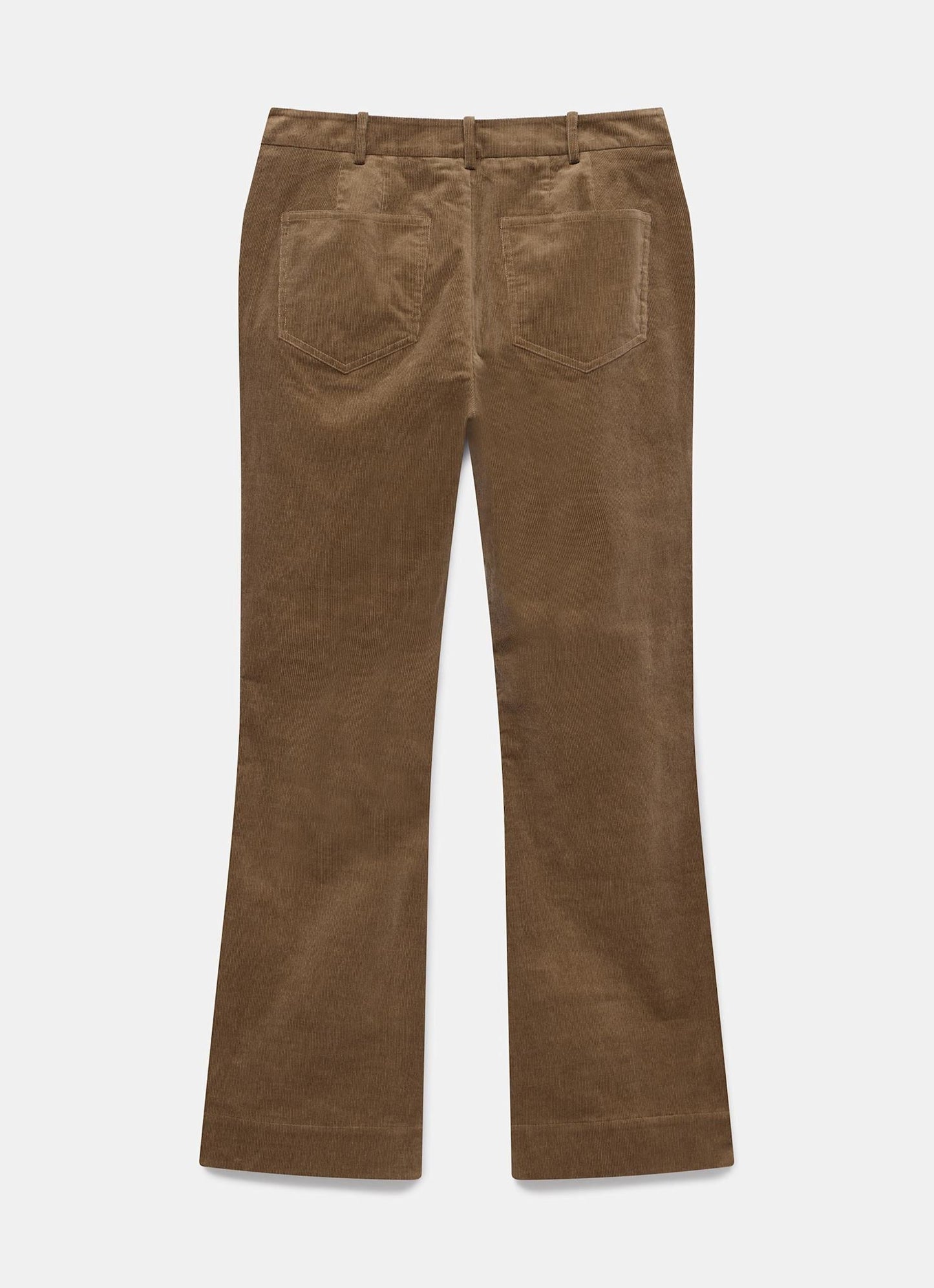 Brown Corduroy Flared Trousers
